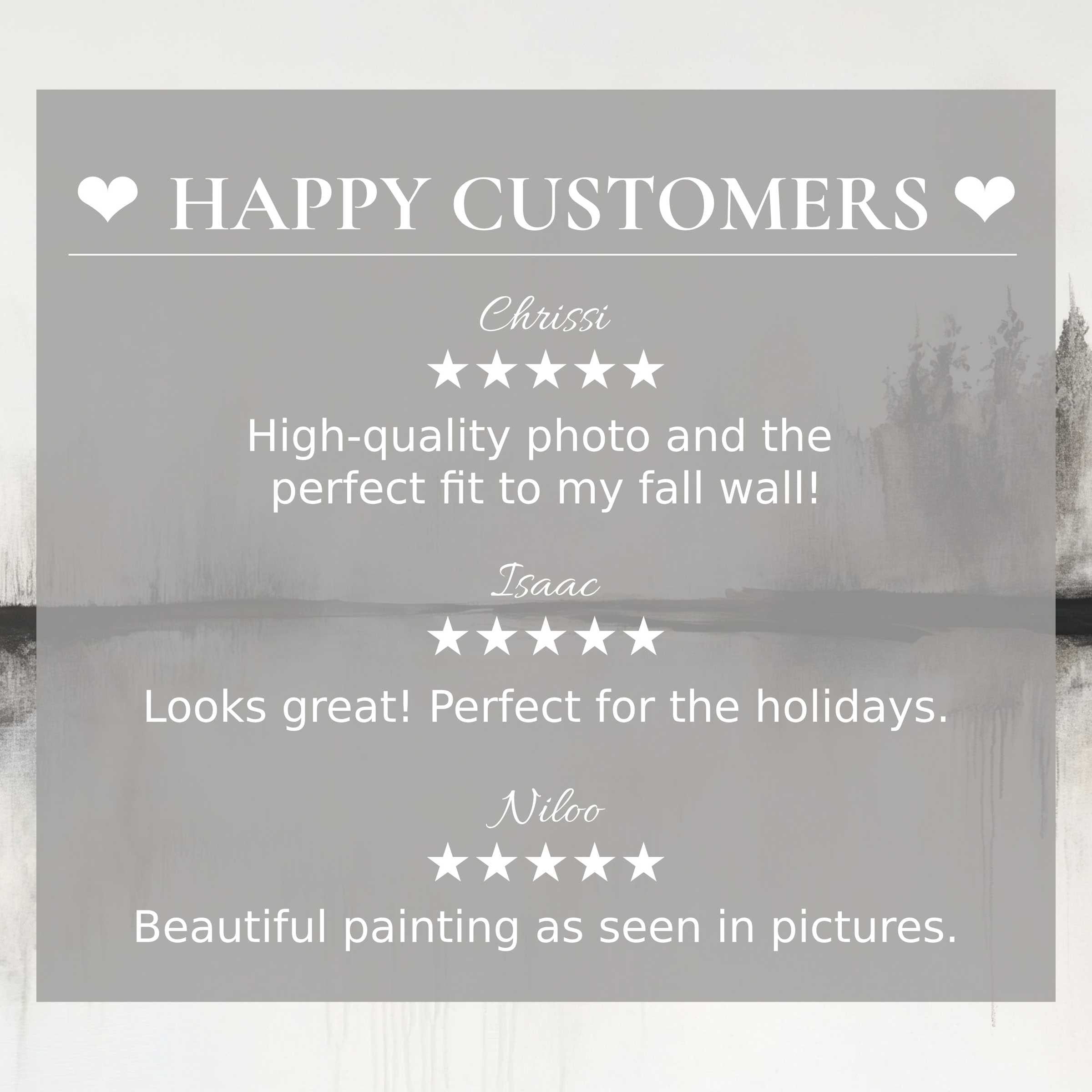 Neutral art for Frame TV with elegant gray tones; happy customer reviews build trust and highlight refined style