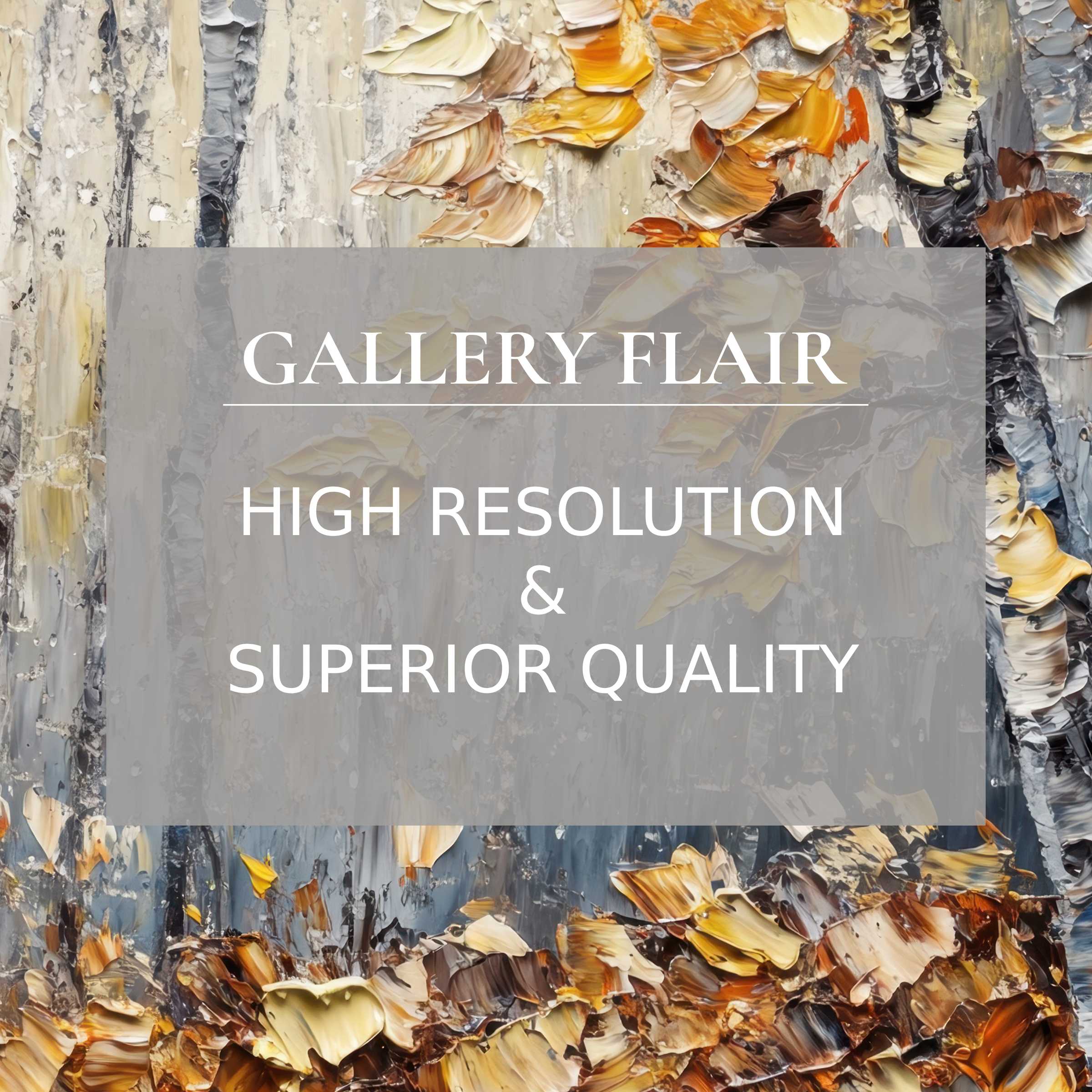 Tree printable art capturing a radiant autumnal forest in rich impasto texture, elevating modern interiors with sublime detail and warmth