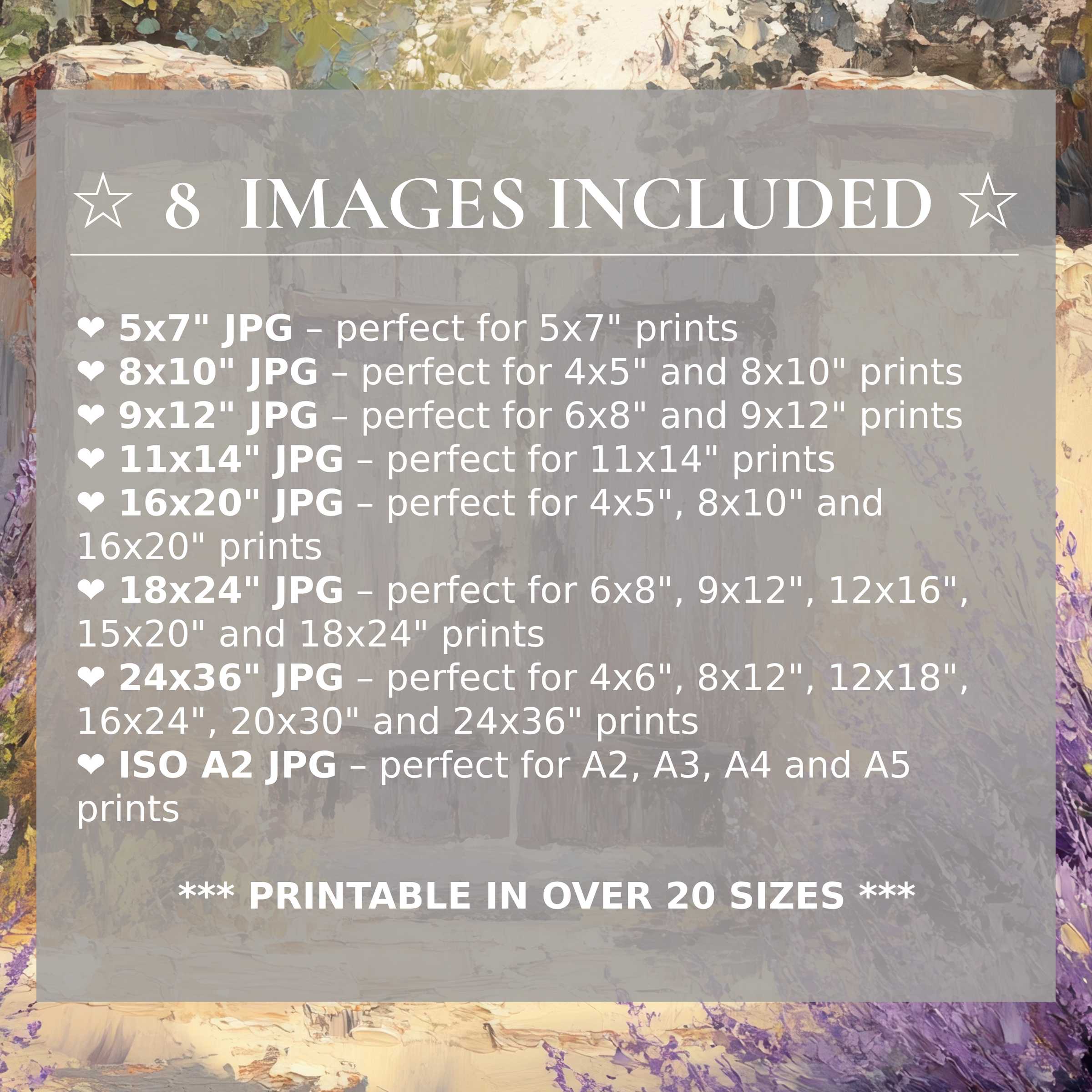 Farmhouse digital print with radiant earth tones and soft pastels, offered in 8 high-quality sizes for versatile luxury interiors