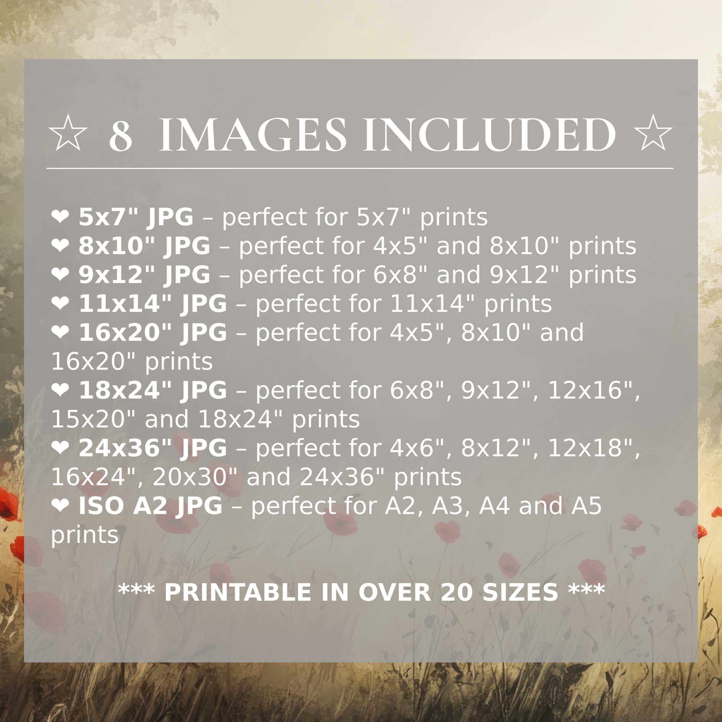 Radiant spring digital print in soft neutrals and vivid reds, elevating modern interiors with 8 high-quality sizes included