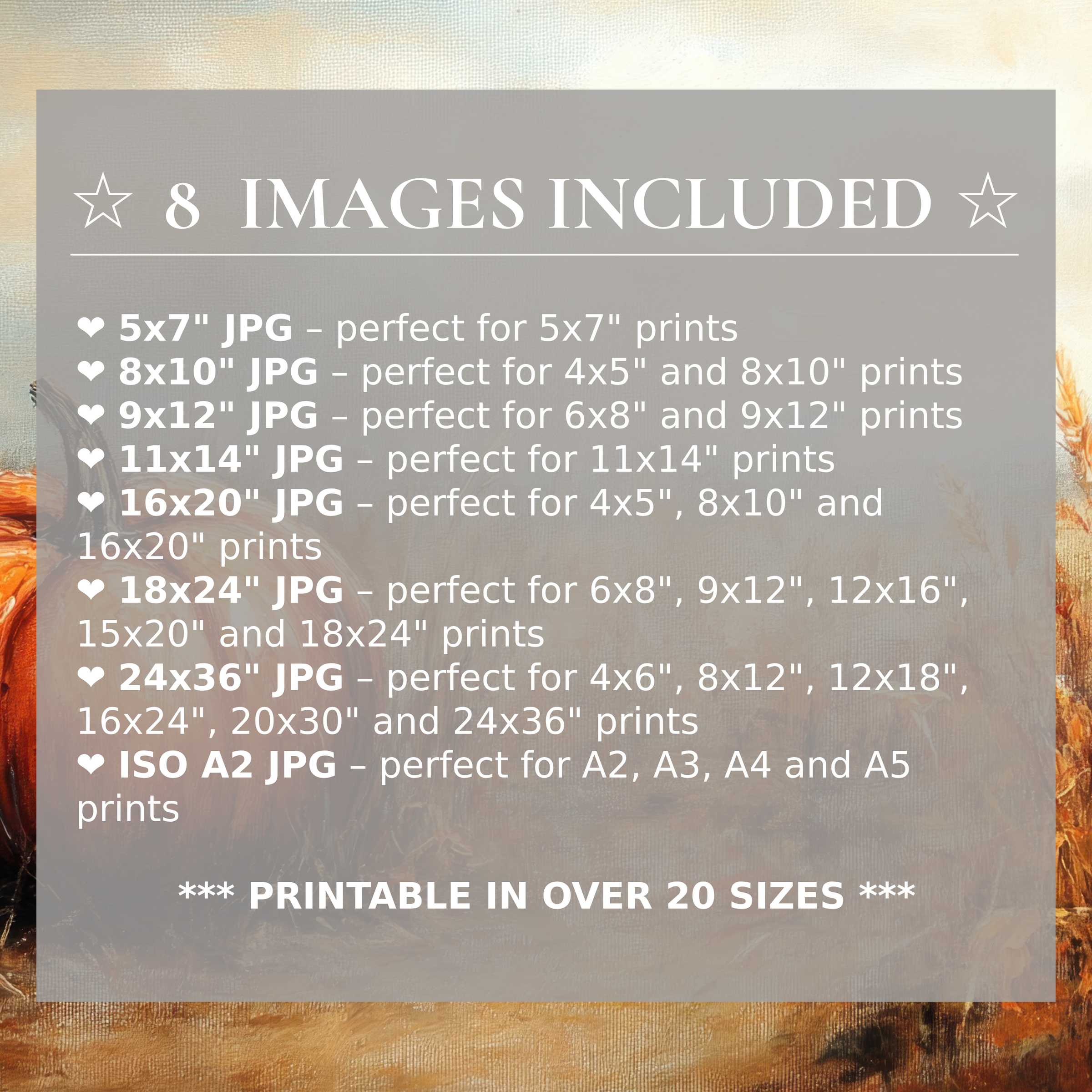 Radiant fall digital print in warm amber and auburn tones, enhancing modern interiors with 8 high-quality sizes included