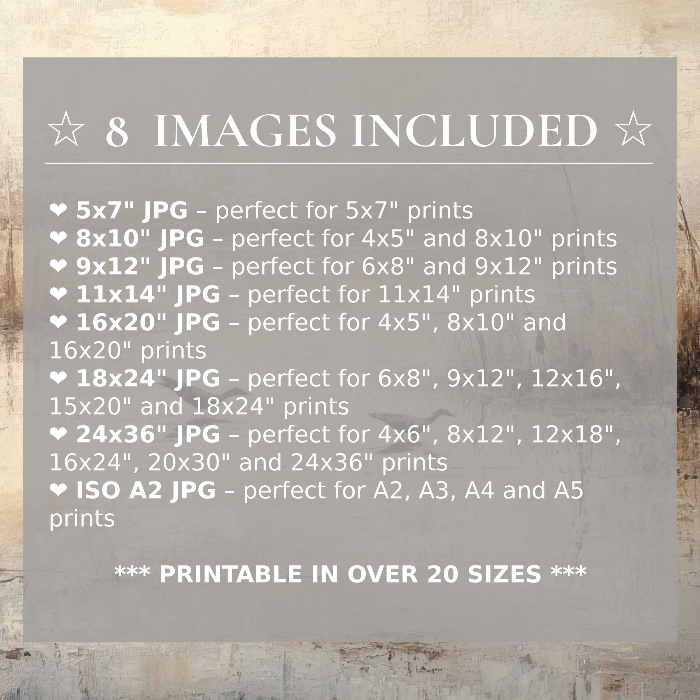 Vintage digital print radiates calming earth tones and muted neutrals, elevating modern interiors with style Includes 8 high-quality sizes