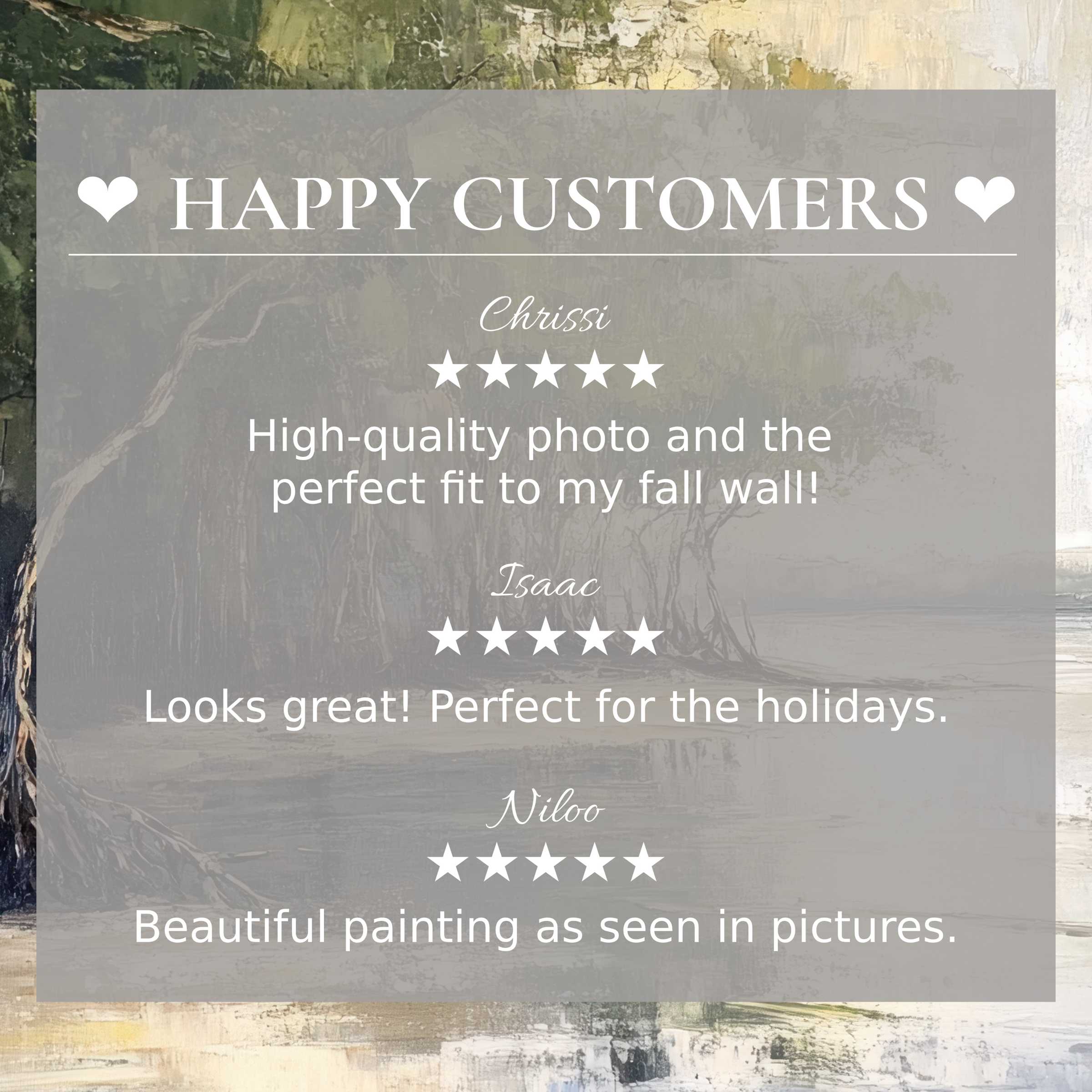 Beach art for Frame TV with abstract muted green background; happy customer reviews build trust and reflect elegance