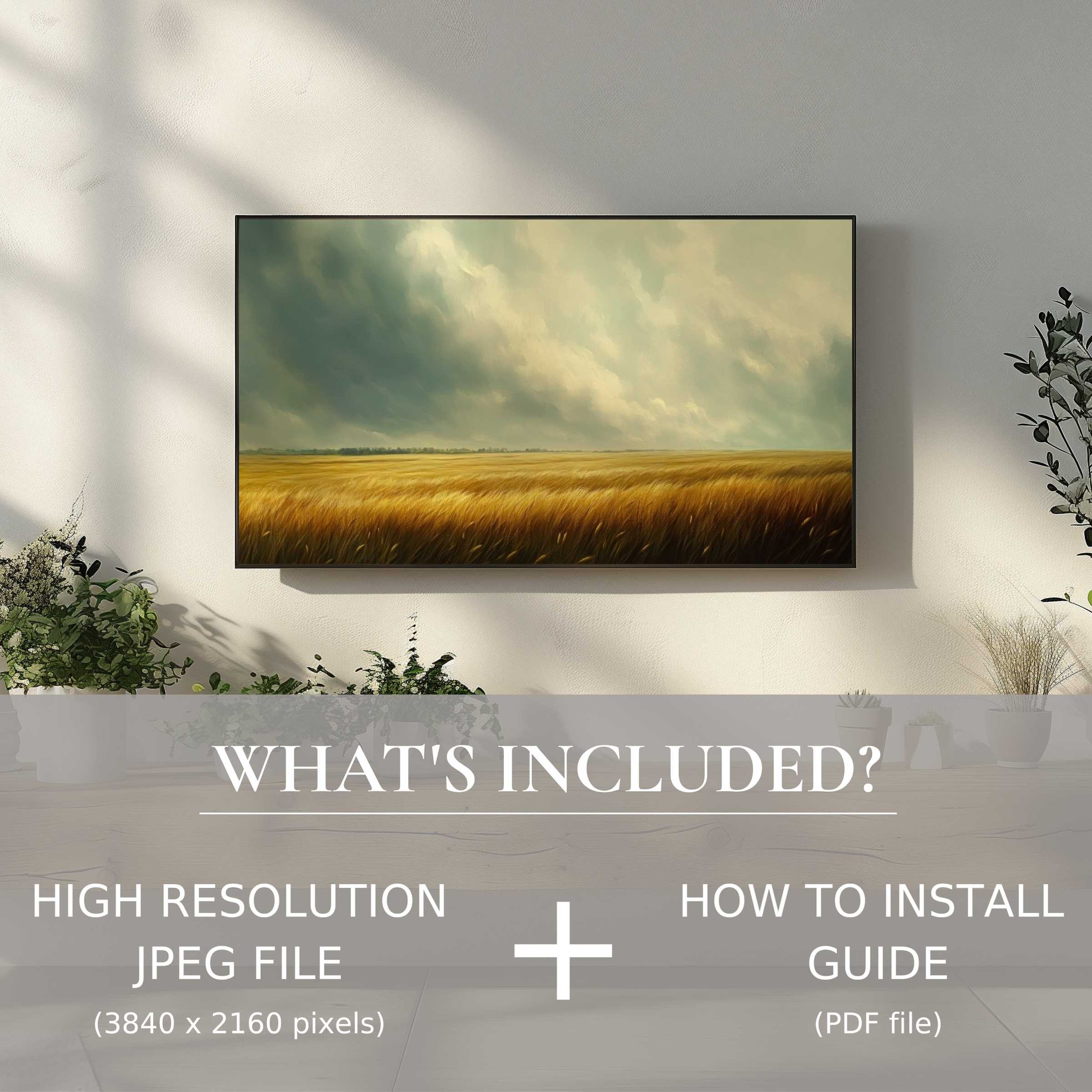 Elegant landscape digital TV art download enhancing living spaces with easy digital use and high-resolution files