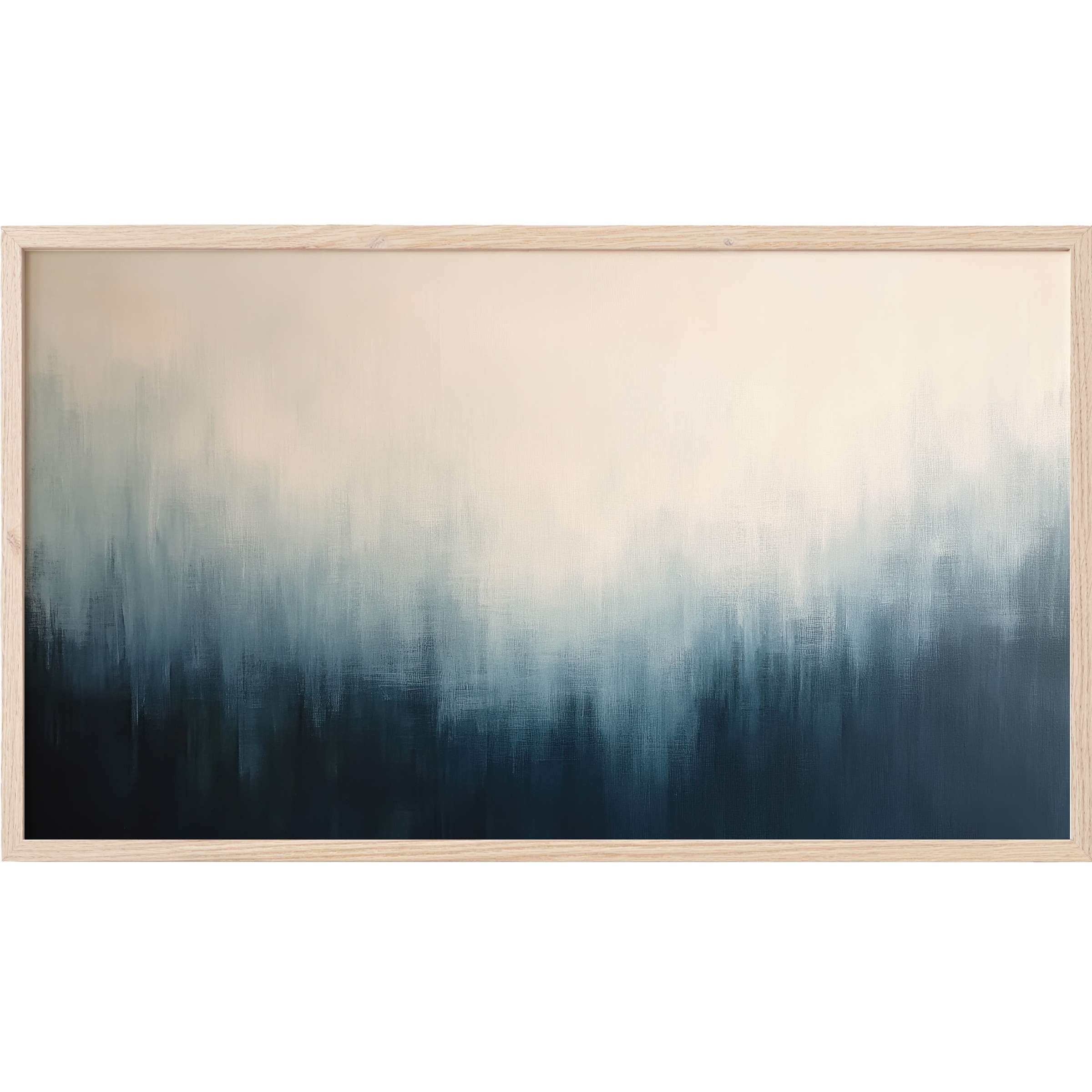 Soft gradient abstract in muted blues and creams with subtle texture for serene modern Frame TV Art