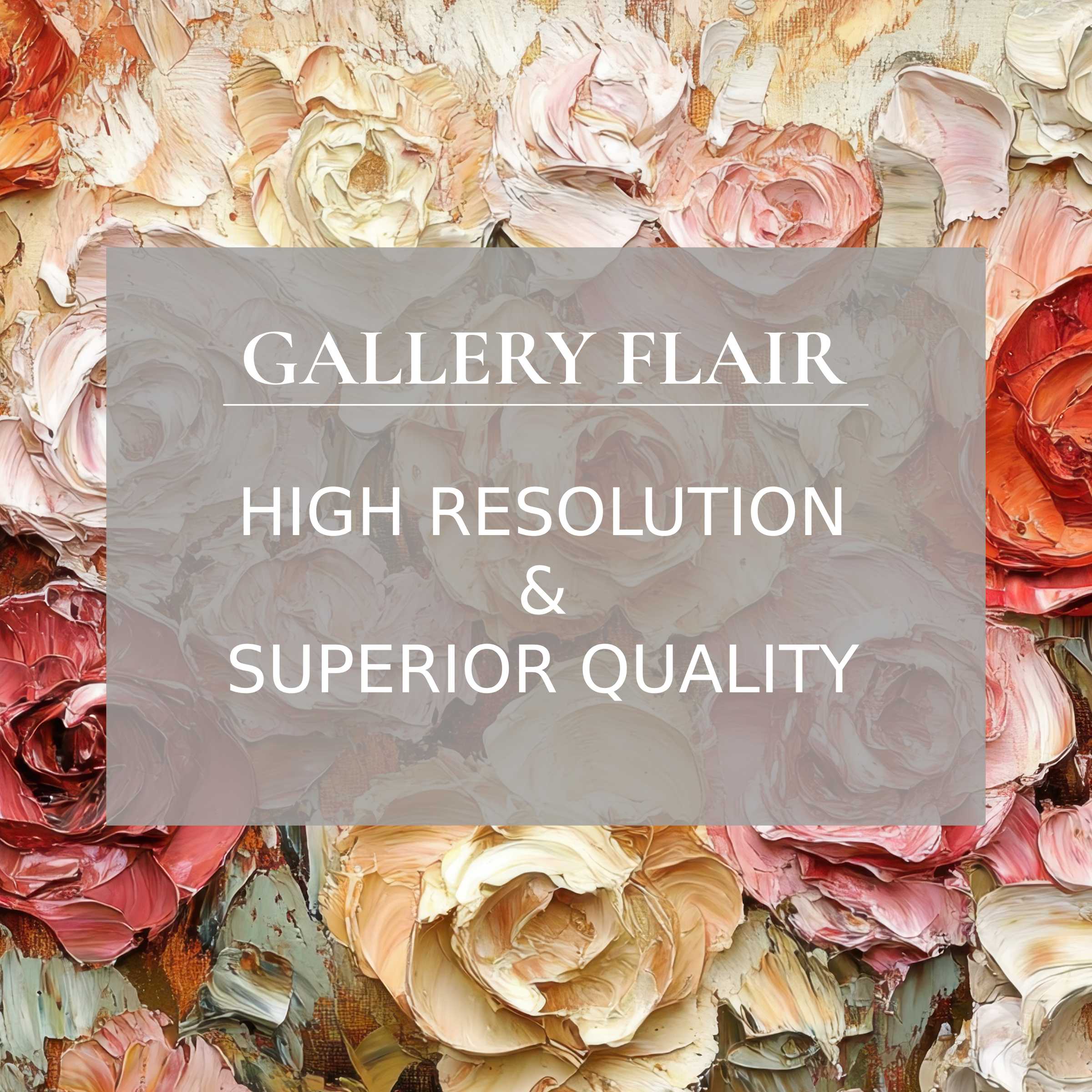 Luxurious floral printable art with lush impasto roses in warm hues, elevating modern interiors with rich texture and calming elegance