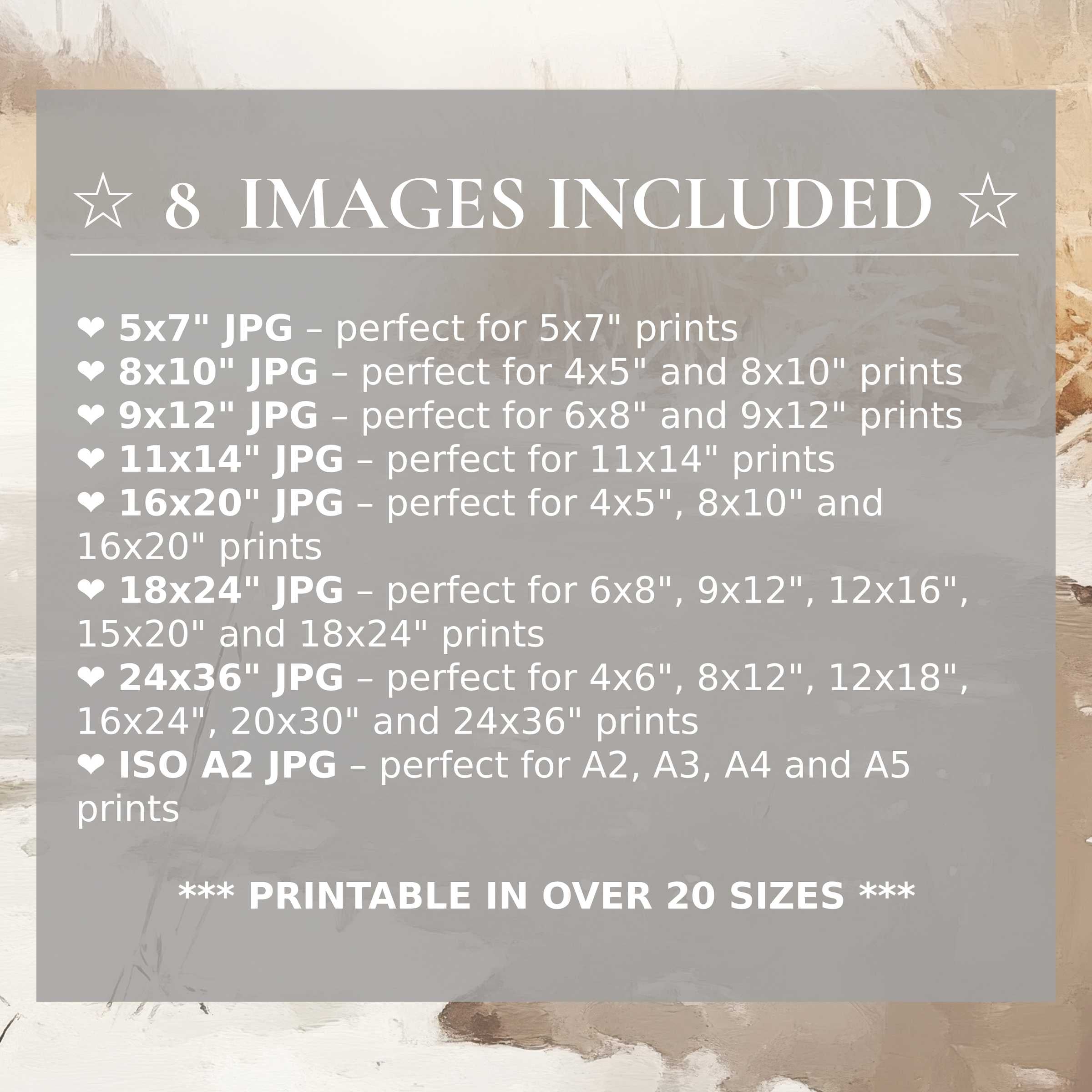 Winter digital print exuding calming beige and ivory tones, delivered in 8 high-quality sizes to elevate modern interiors with serene versatility