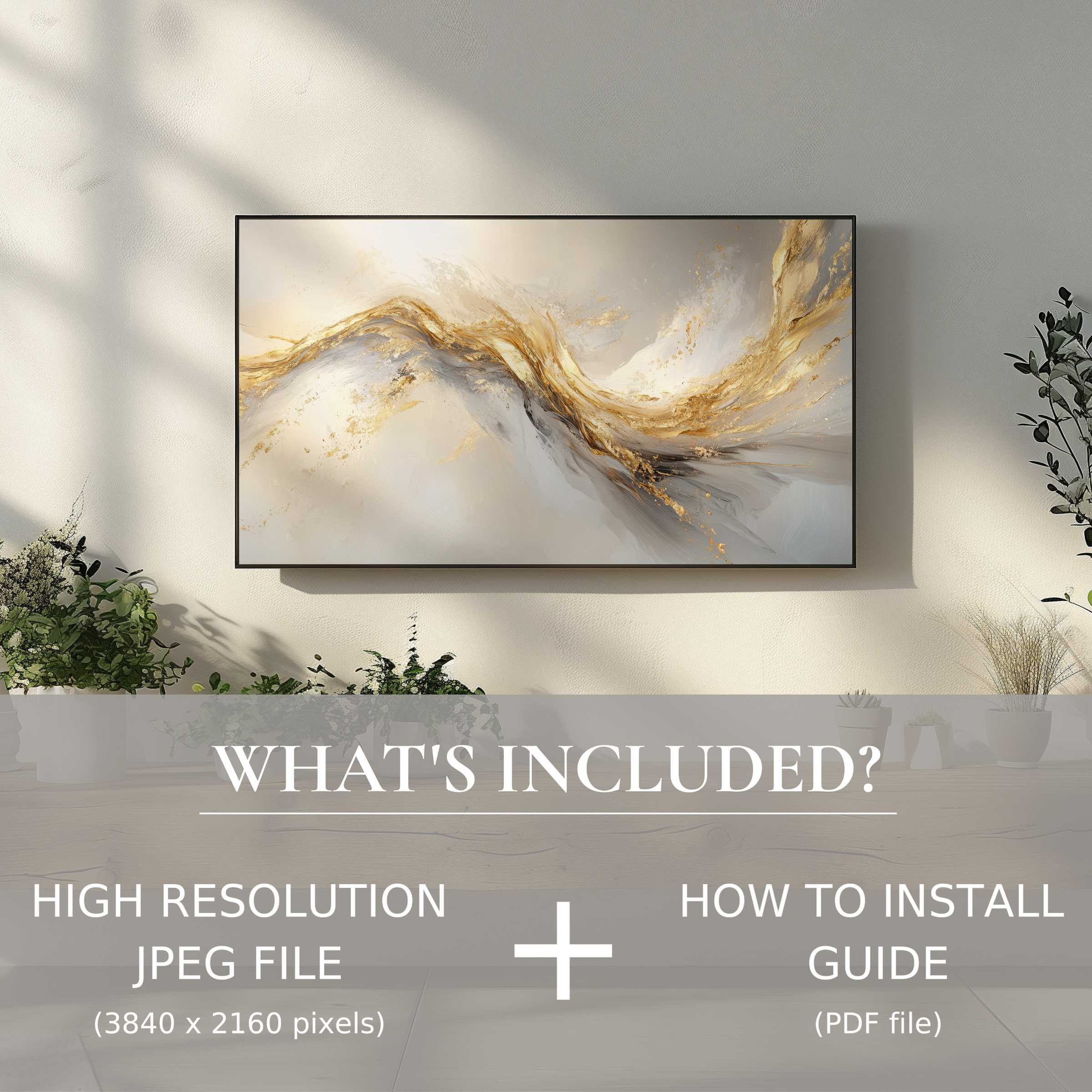 Elegant abstract digital TV art download enhances your living space with effortless digital use and high-res beauty