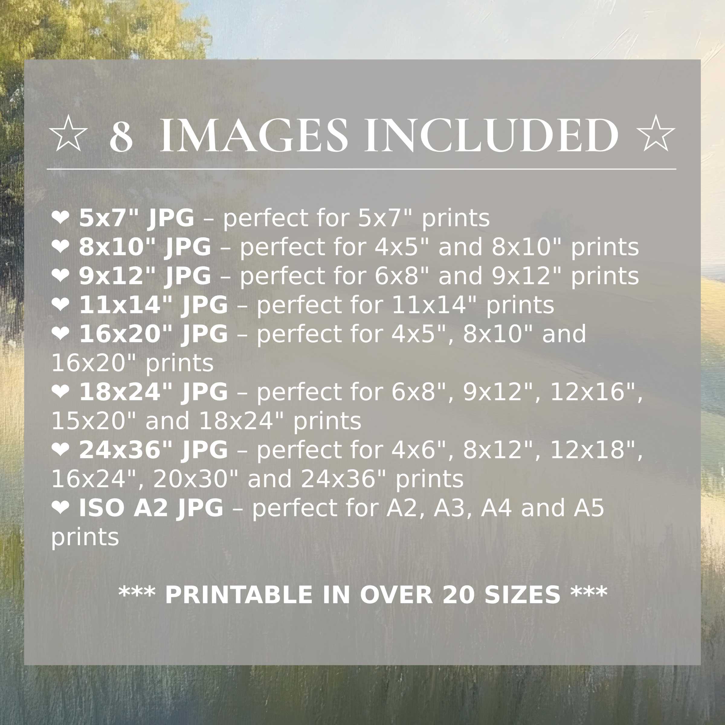 Radiant summer digital print in soft greens and blues, delivering calming elegance for modern interiors with 8 high-quality sizes included