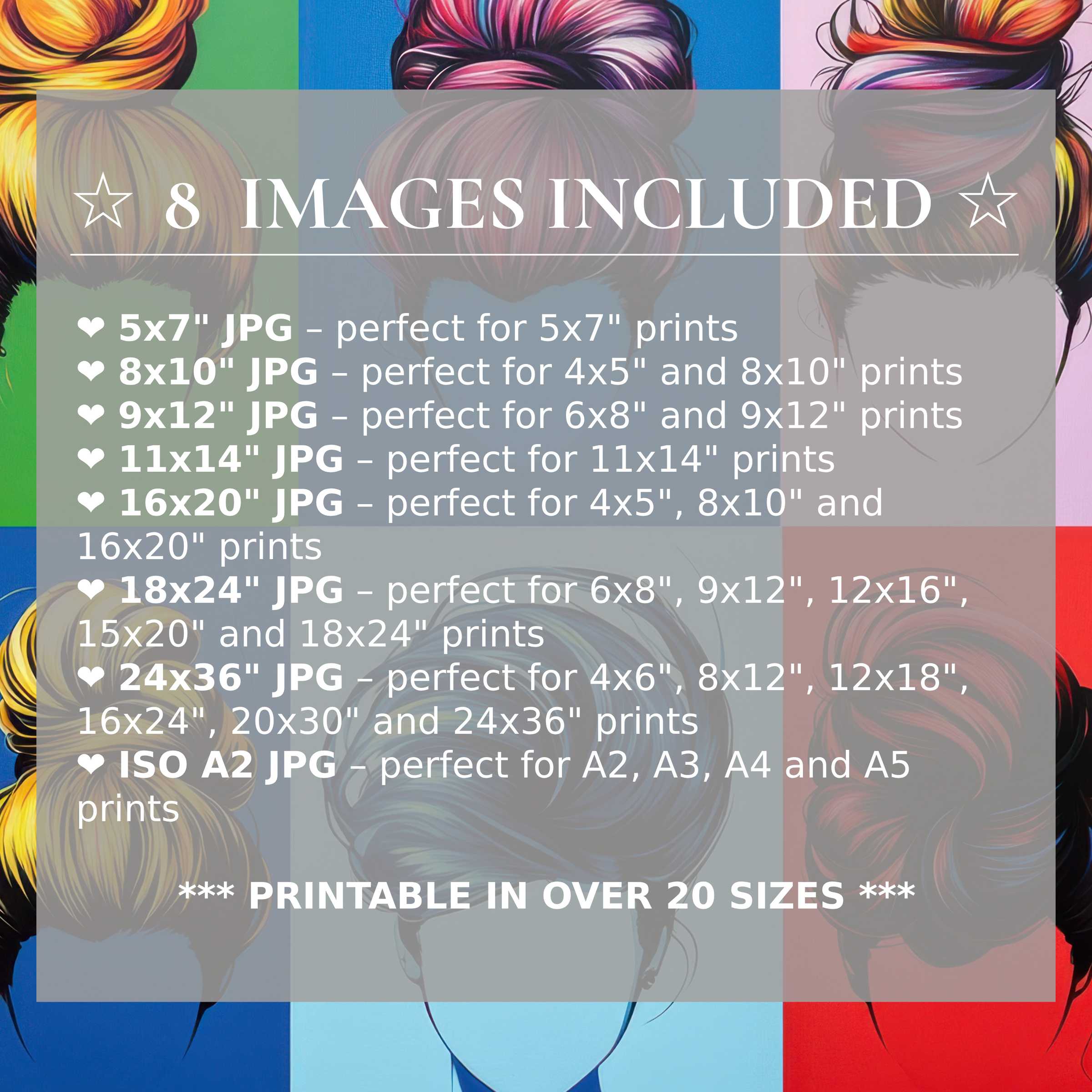 Vibrant pop art digital print blending radiant reds, blues, and yellows to elevate modern interiors with bold style and 8 premium sizes included