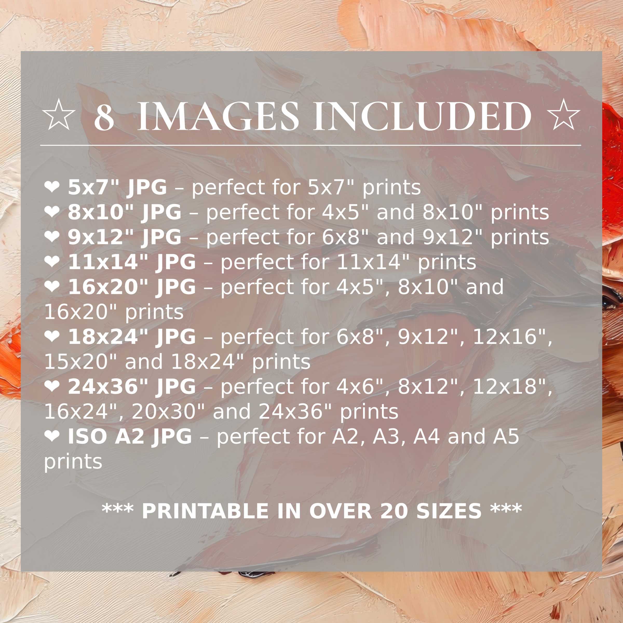 Radiant fall digital print in warm amber and burnt sienna hues, delivered in 8 high-quality sizes to elevate modern interiors with versatile style