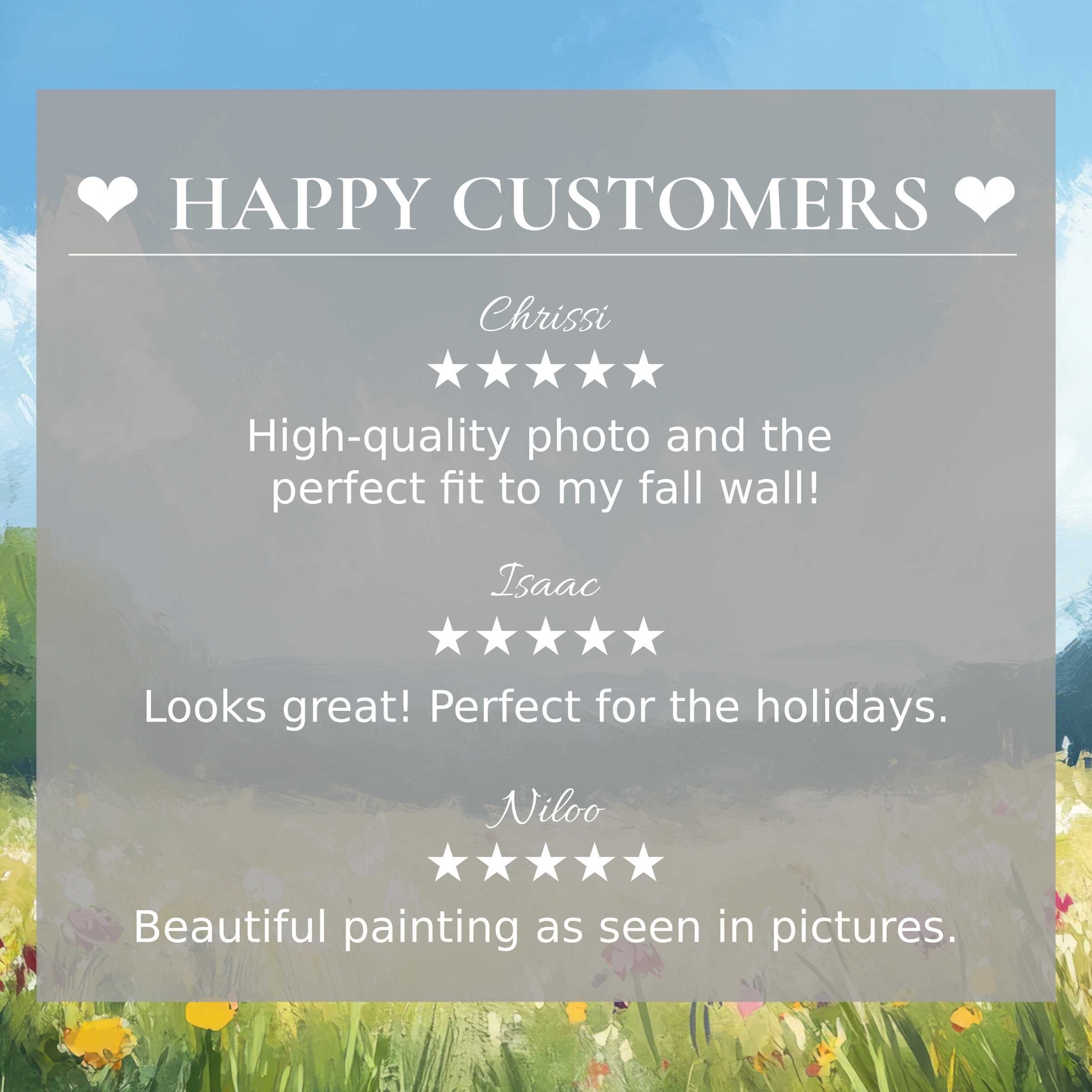 Elegant summer art for Frame TV with abstract sunset hues; happy customer reviews build trust and highlight refined style