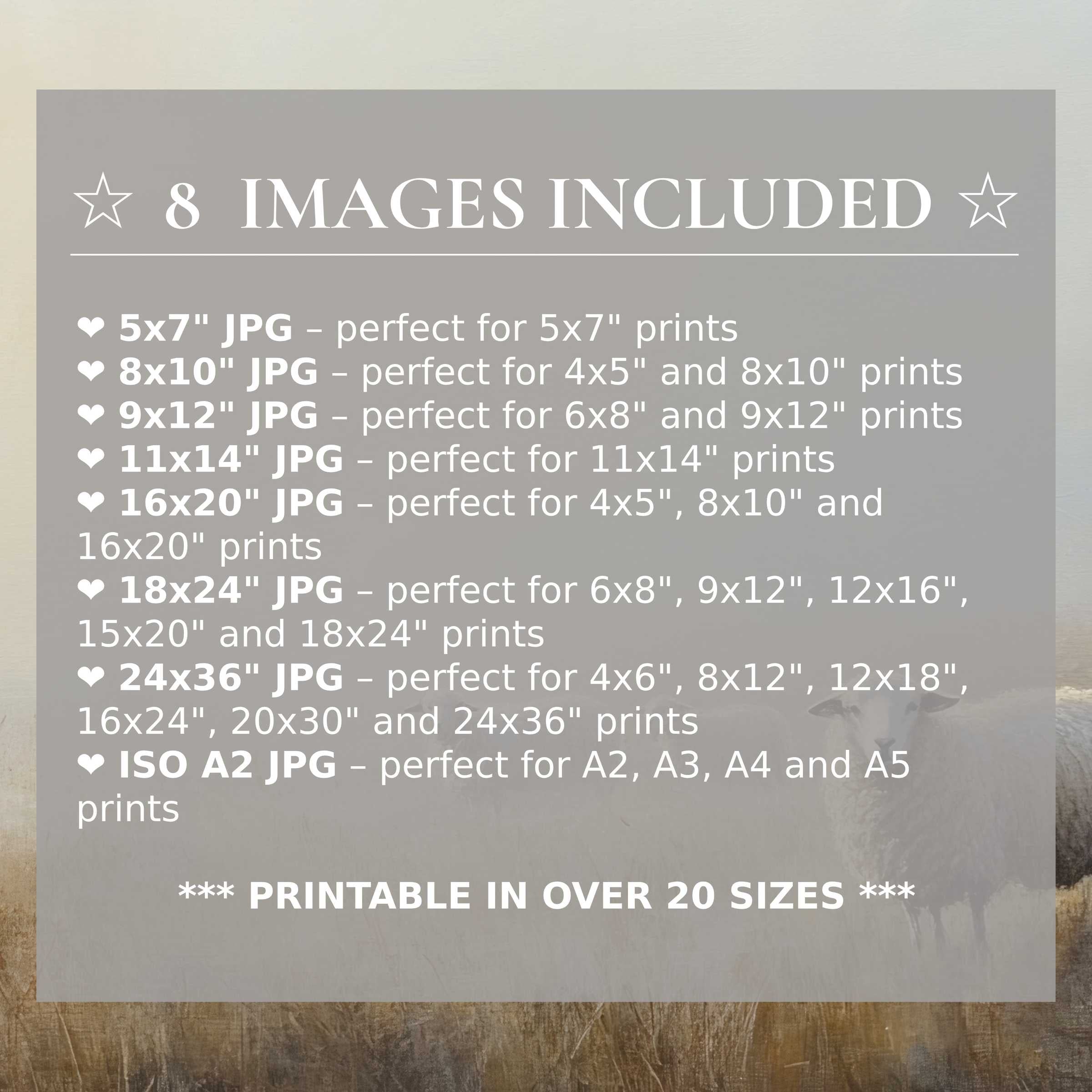 Farmhouse digital print with soft neutrals and warm earth tones, offered in 8 high-quality sizes to enhance modern interiors