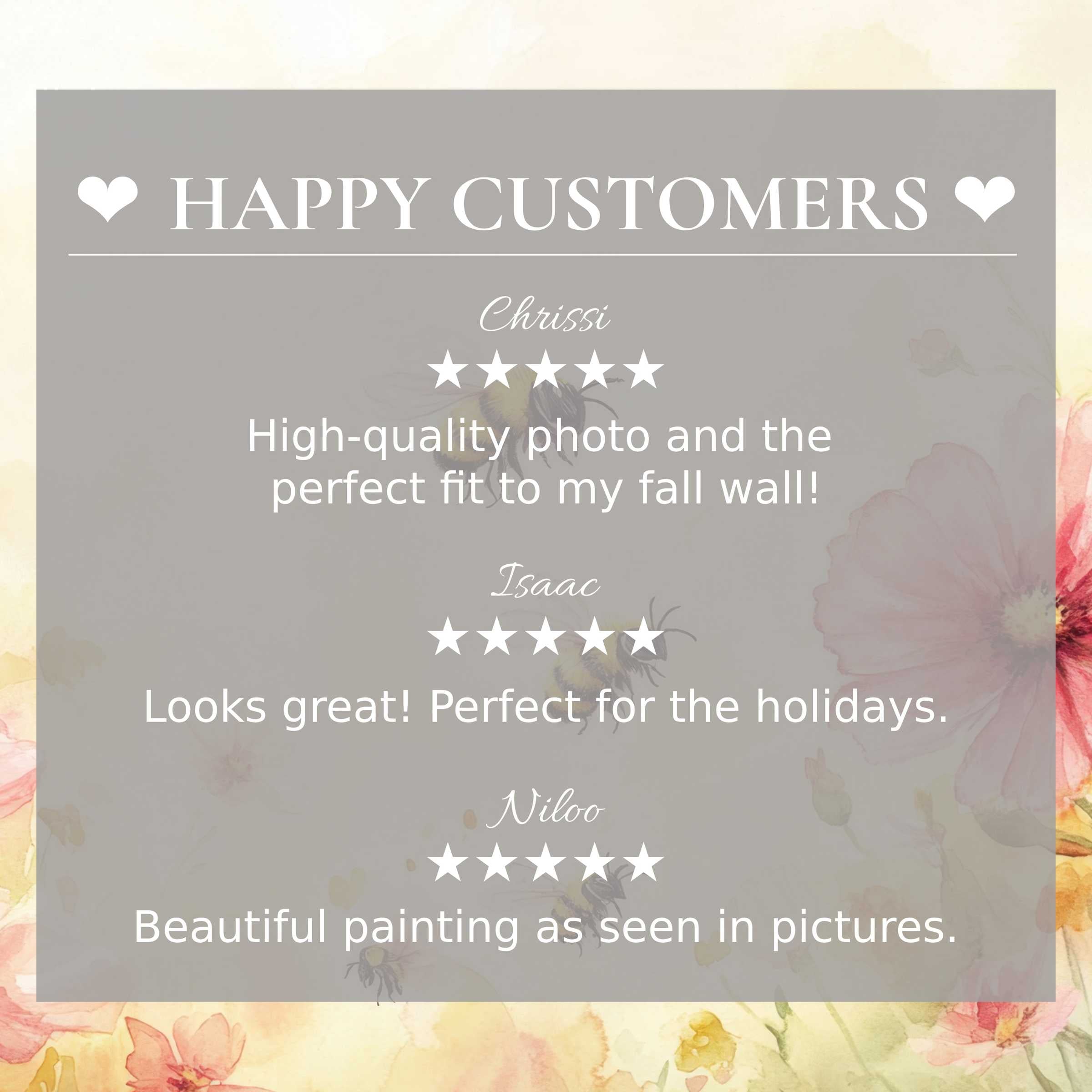 Happy Customers praise elegant nursery art for high-quality, aesthetic TV screen decor and stylish home accents