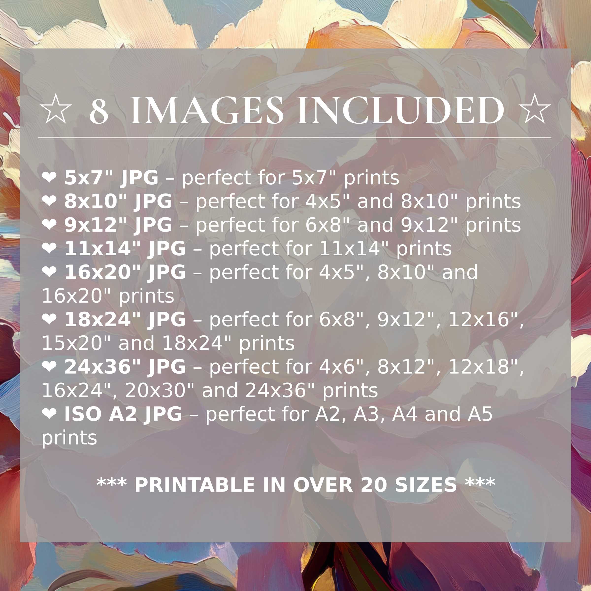 Floral digital print in radiant blush, cream, and amber hues, available in 8 high-quality sizes to elevate modern interiors with timeless style