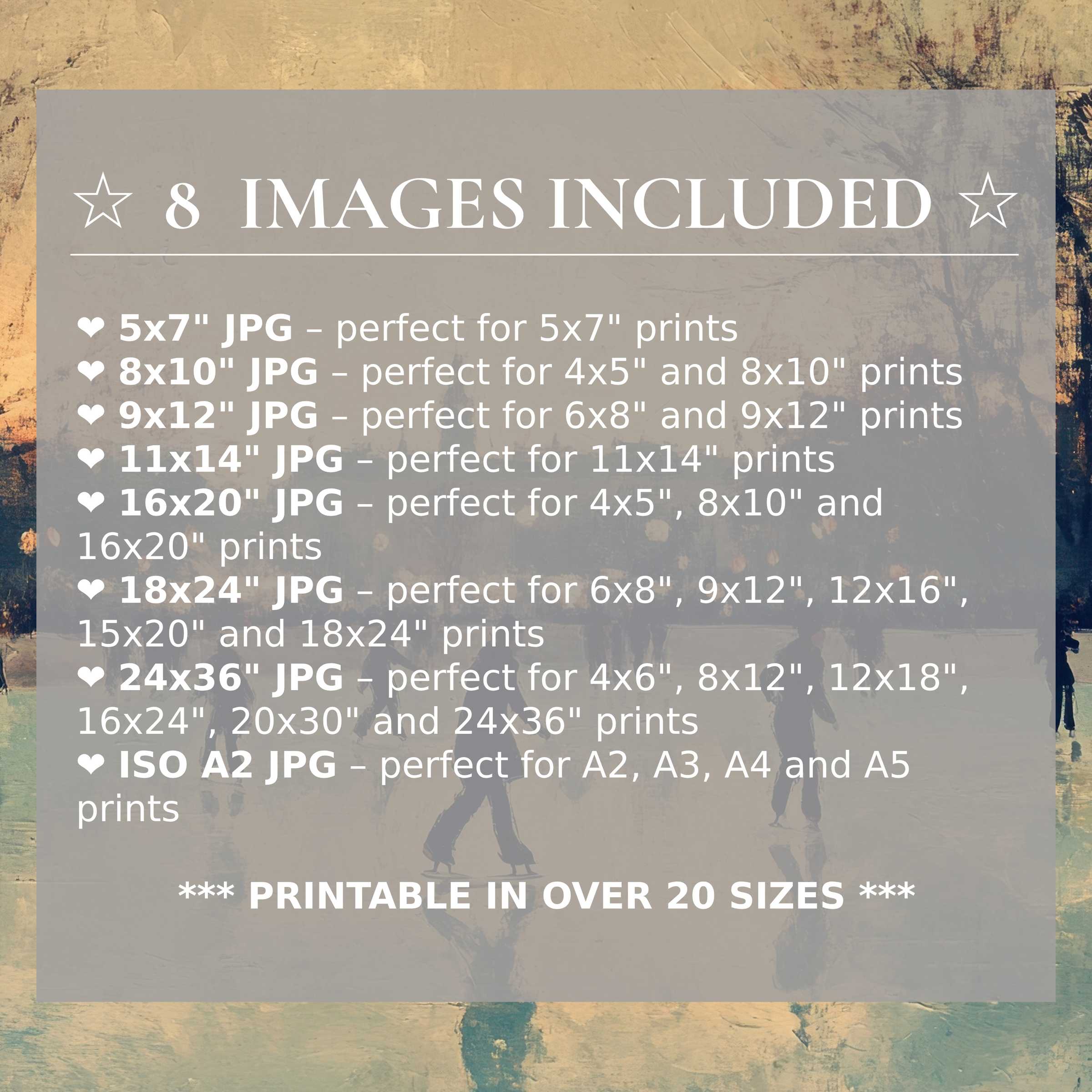 Winter digital print featuring serene blues and warm golds, offered in 8 high-quality sizes to elevate modern interiors with style and versatility