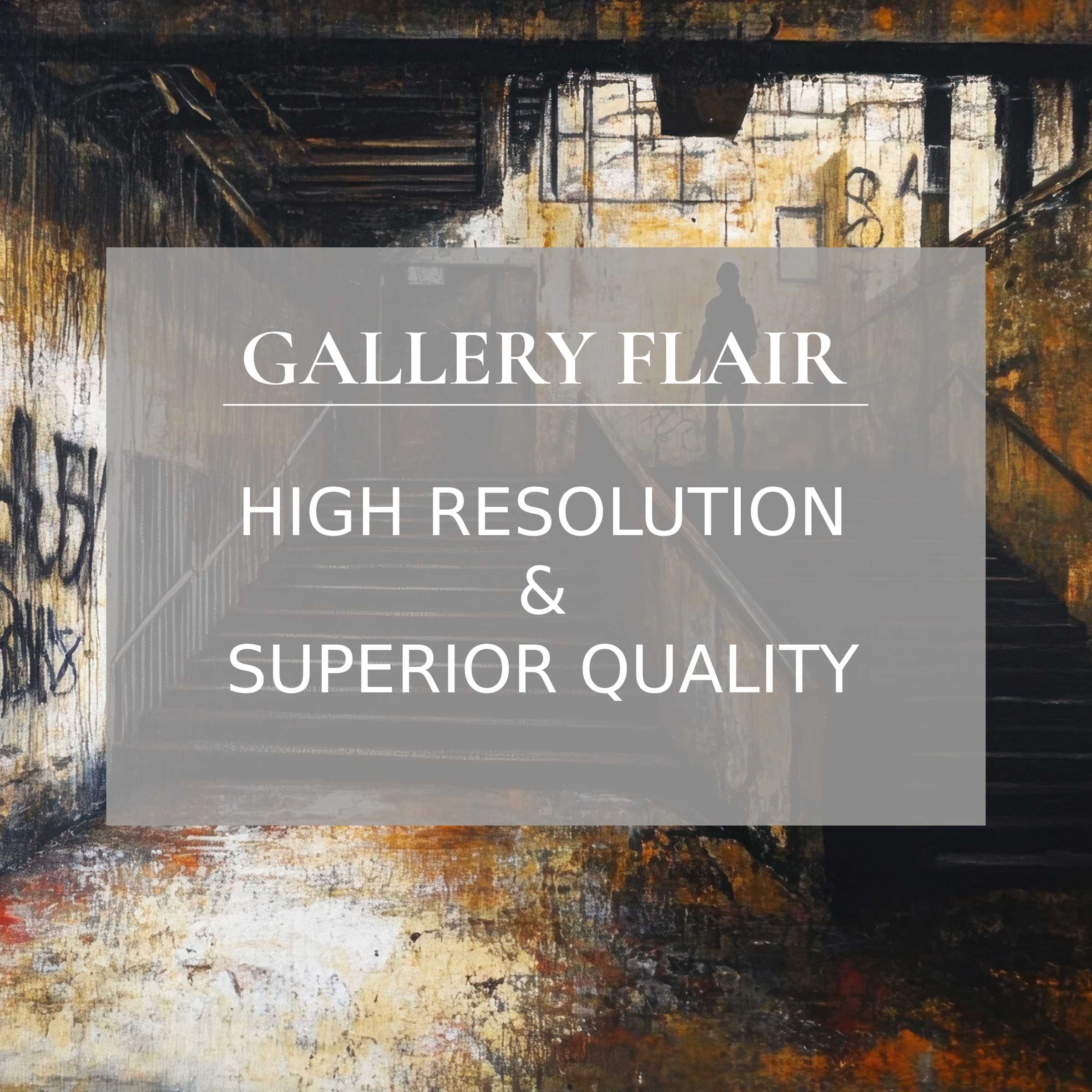 Elegant, high-resolution street art Frame TV picture showcasing urban decay with refined textures and crisp visual clarity