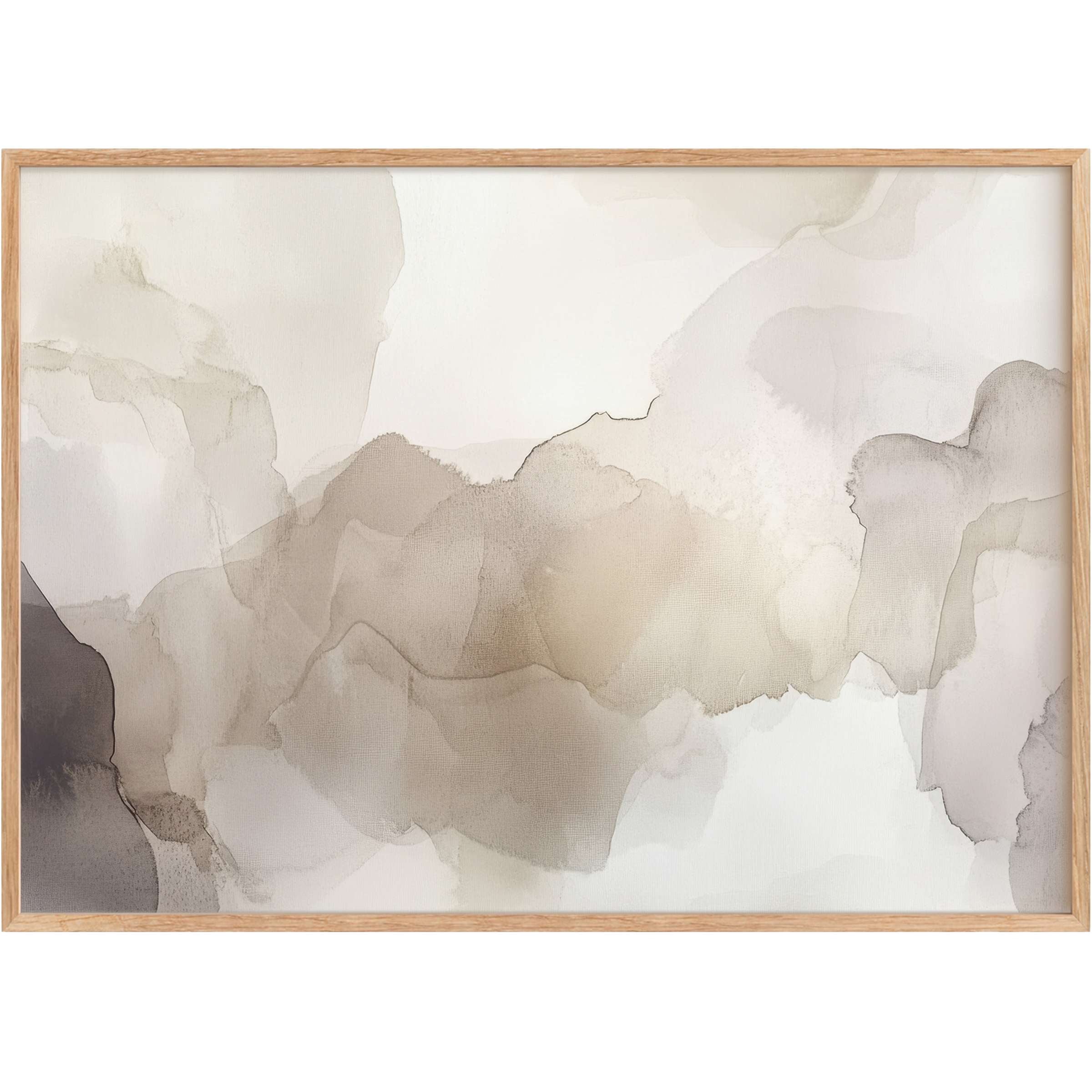 Serene neutral printable wall art with soft taupes, greiges, and creams evokes a calming, sophisticated ambiance for refined interiors
