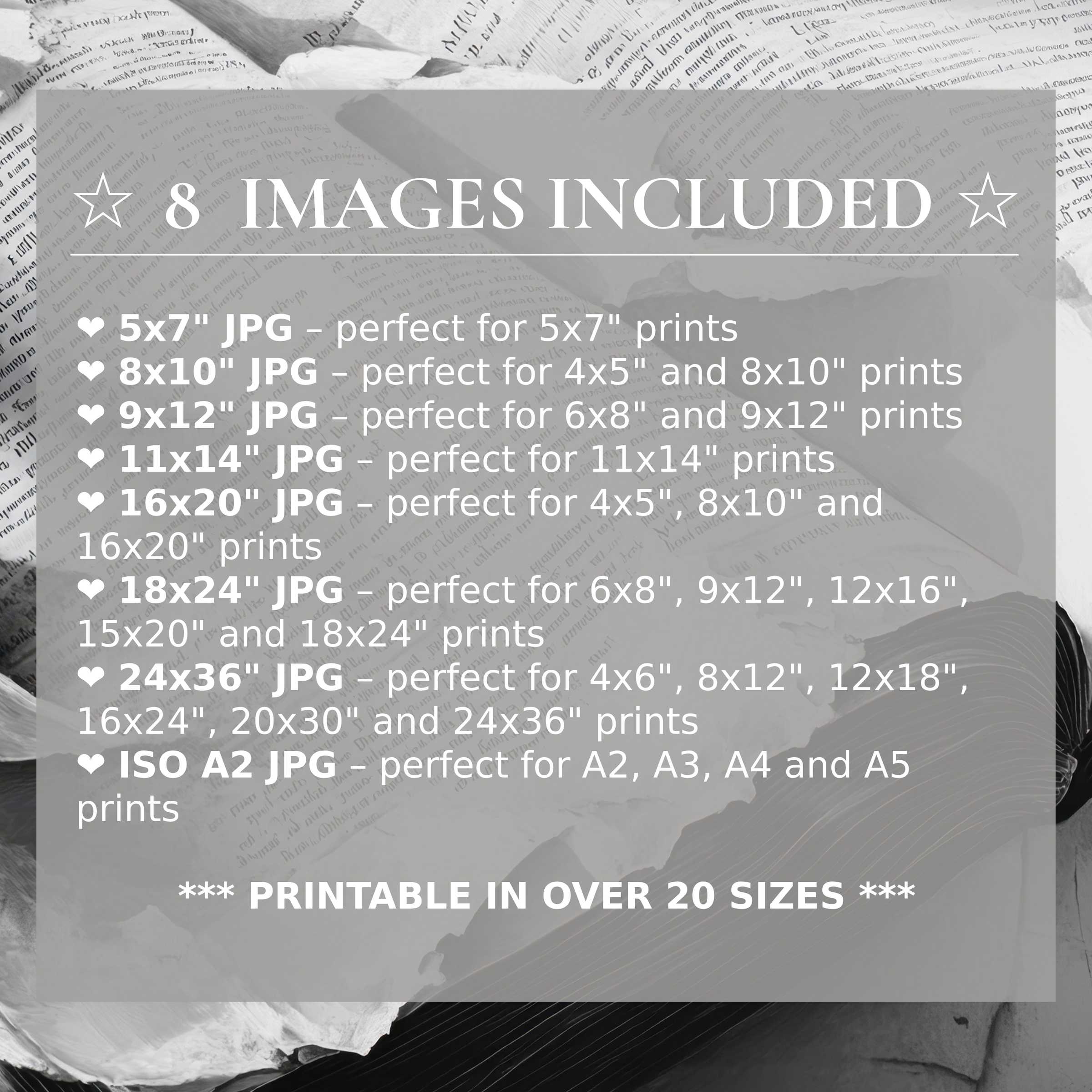 Black and white digital print radiates serene depth and bold contrast, delivered in 8 high-quality sizes included with the download, elevating modern interiors with timeless style and versatile elegance