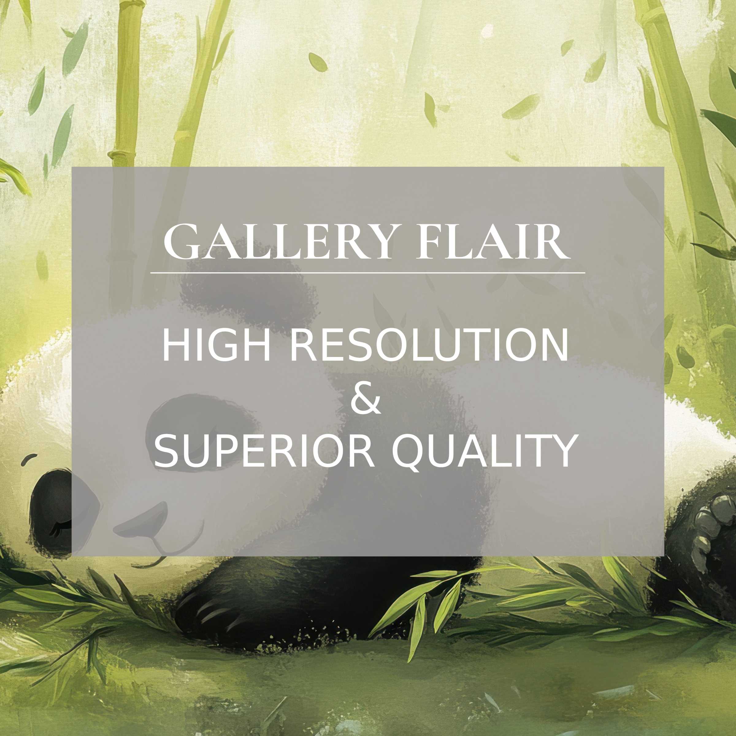 Nursery printable art featuring serene, high-resolution panda imagery with delicate bamboo details, elevating modern children's room decor