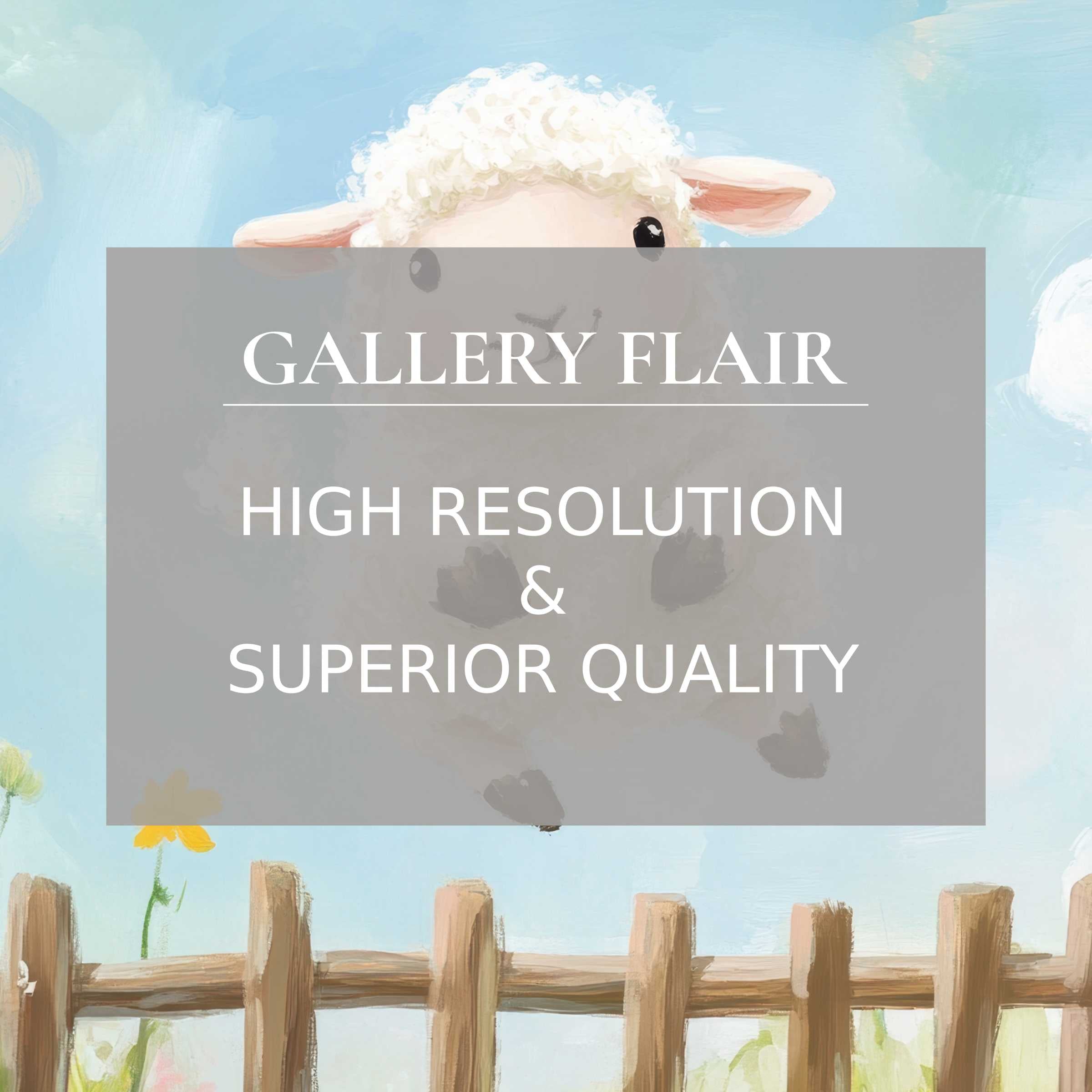 Elegant nursery Frame TV picture featuring a high-resolution, softly painted lamb with refined visual clarity and charm