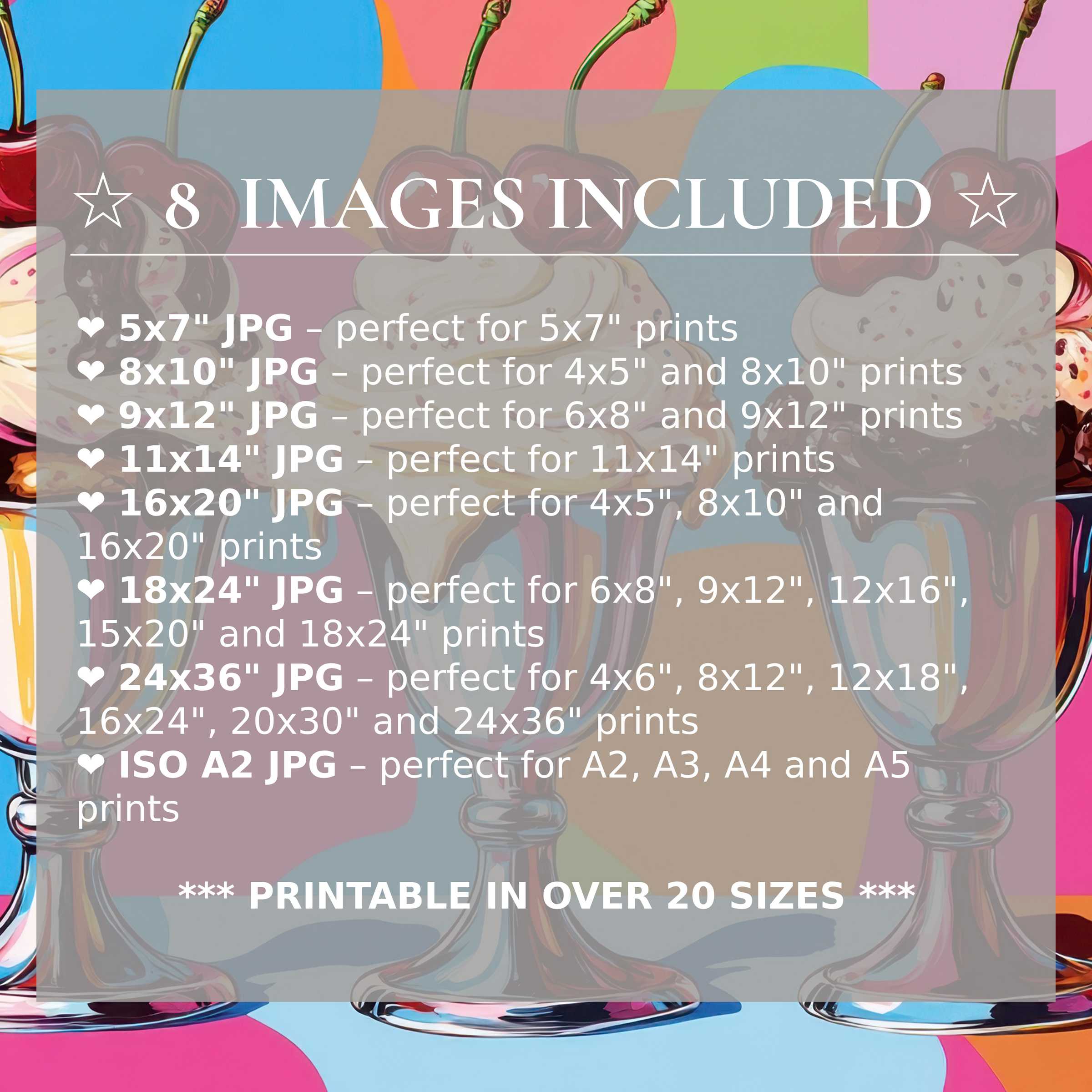 Vibrant pop art digital print featuring radiant reds and blues, delivering bold energy and style in 8 high-quality sizes included, perfect for elevating modern interiors with versatile, upscale charm