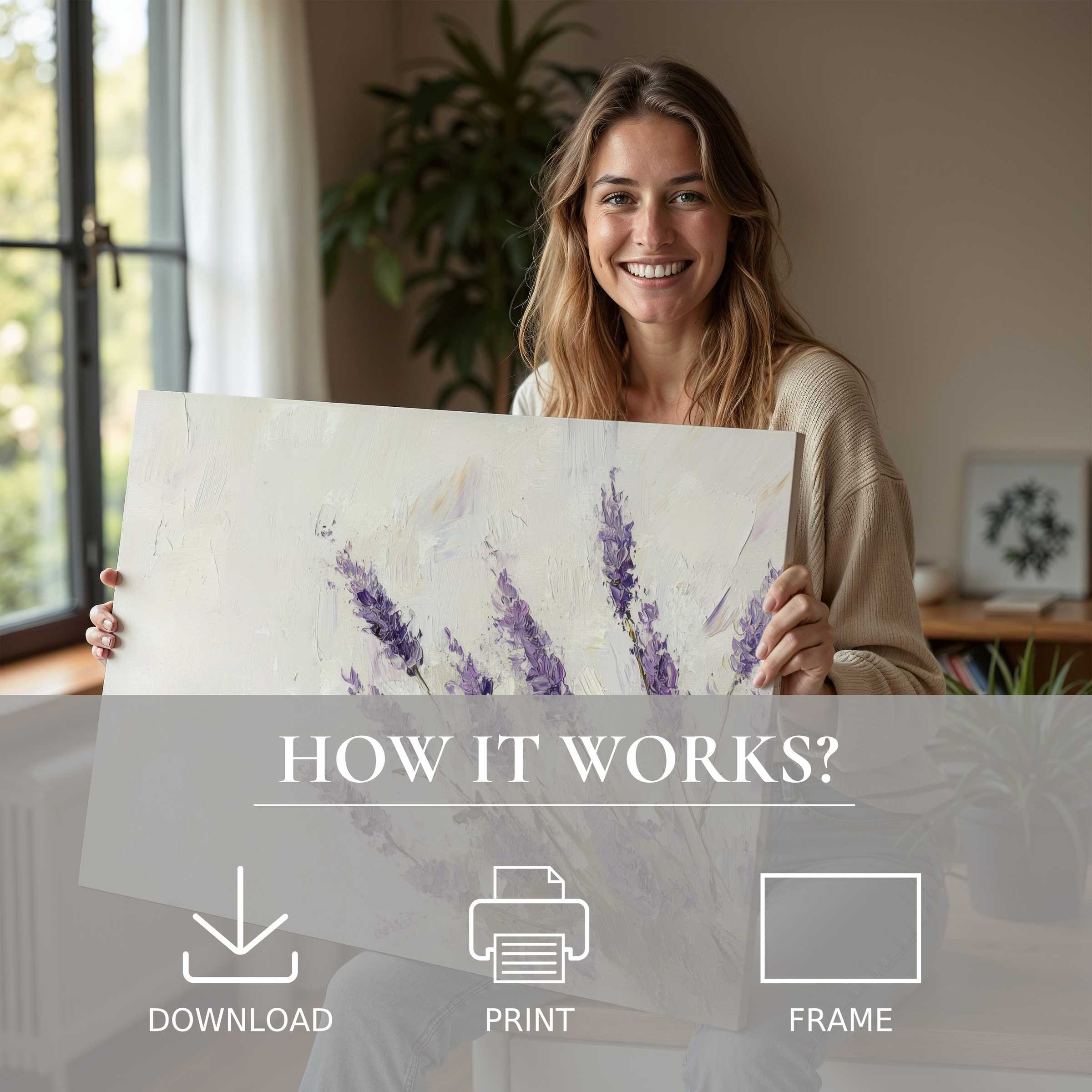 Elegant spring digital art print radiates joy as it seamlessly transforms a modern home, inviting serene moments of connection