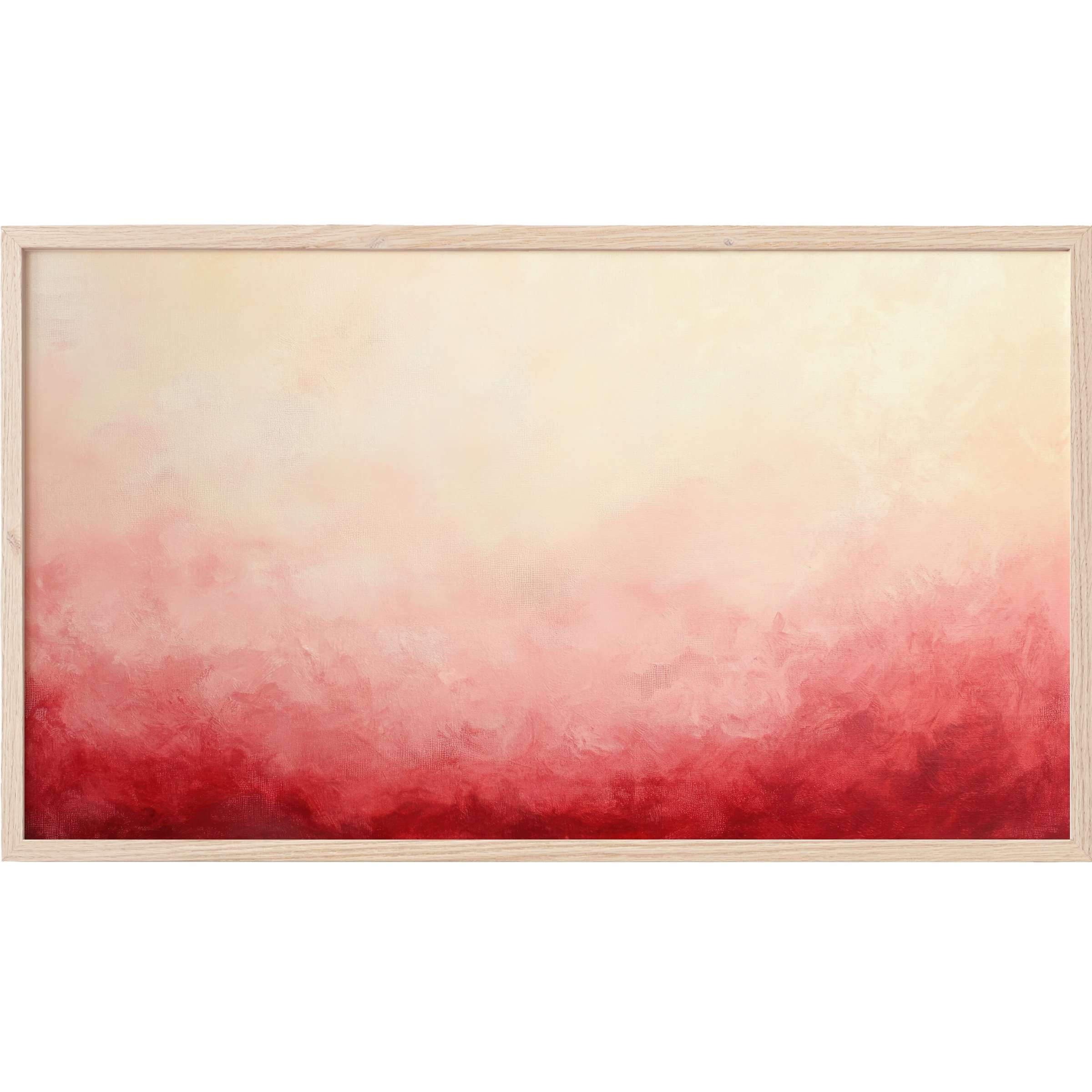 Elegant modern Frame TV Art with soft beige blending into deep red, showcasing a dreamy, textured abstract gradient