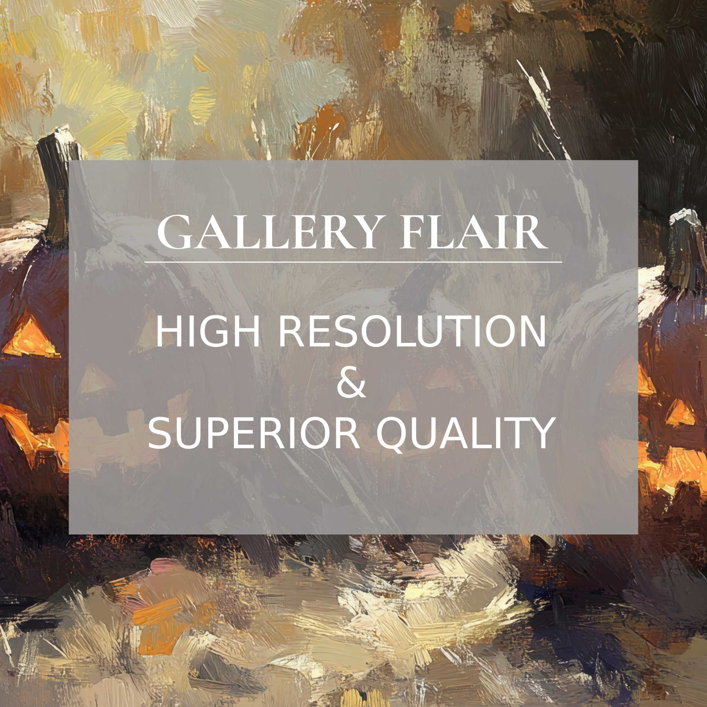 Elegant autumn-hued oil painting with textured brushwork, offering a refined halloween Frame TV picture in high resolution