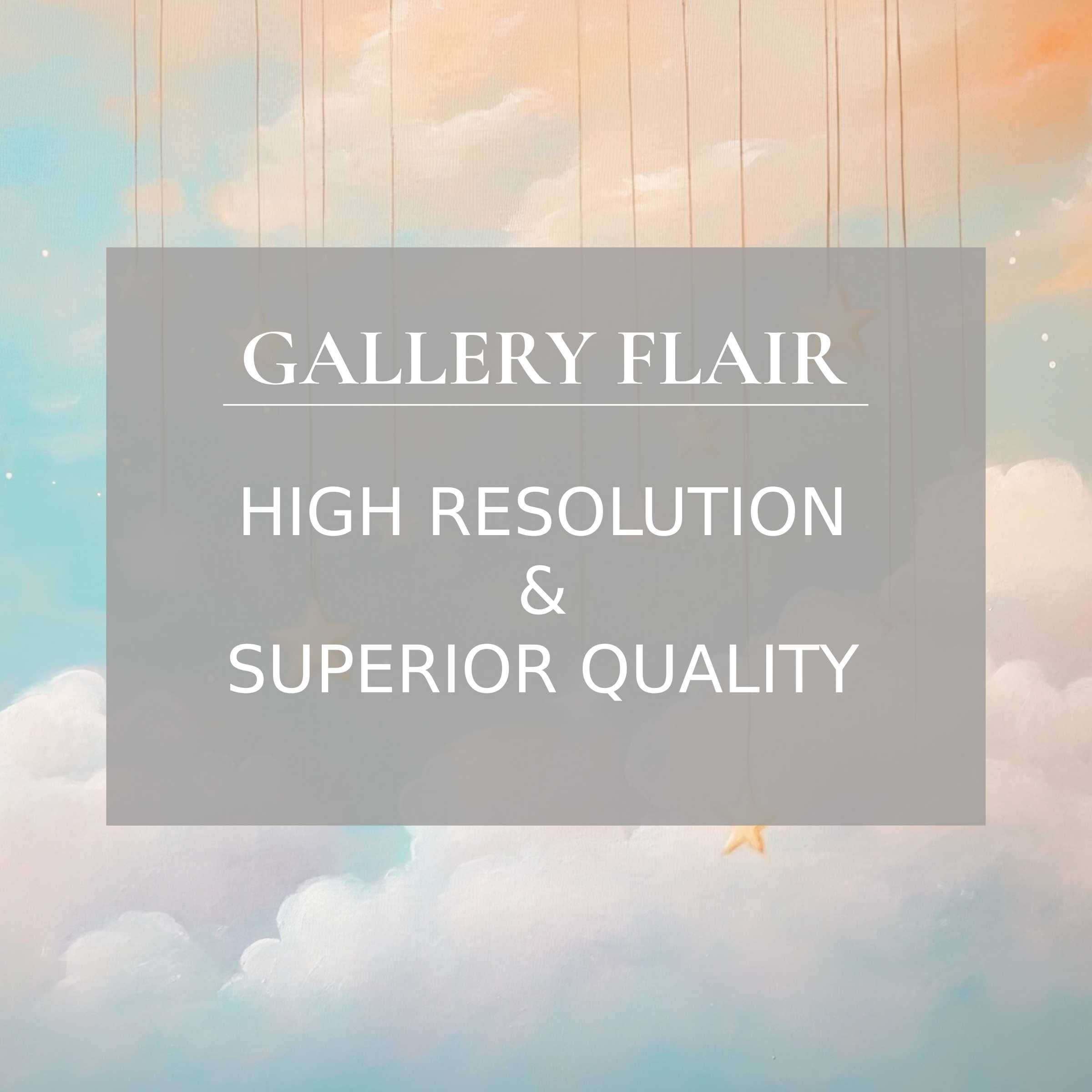 Calming nursery printable art with soft pastel clouds and delicate hanging stars, enriching modern nursery decor