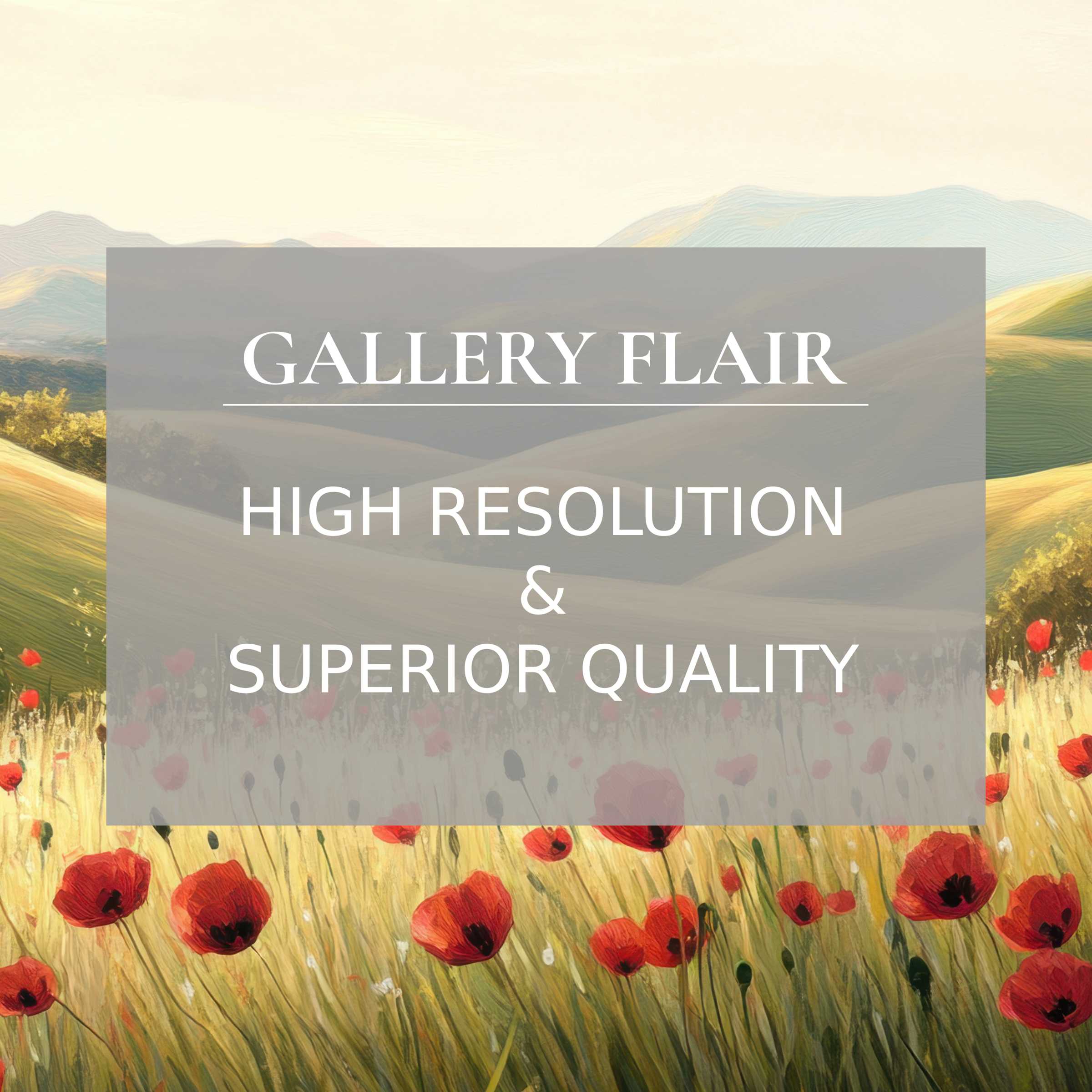 Elegant spring Frame TV picture showcasing vivid poppies and serene hills in refined, high-resolution clarity
