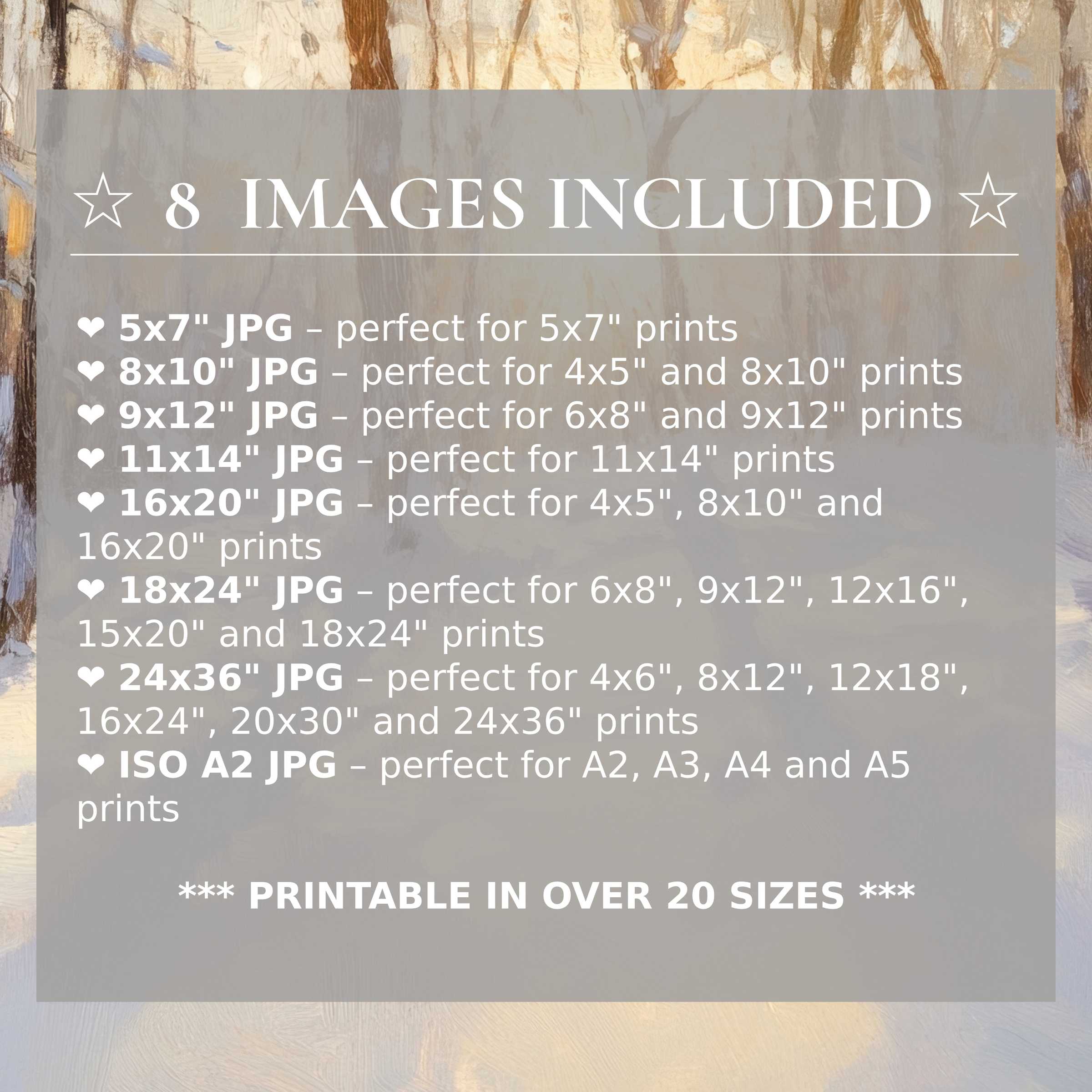 Winter digital print radiates serene blues and warm neutrals, elevating modern interiors with effortless style and 8 high-quality sizes included