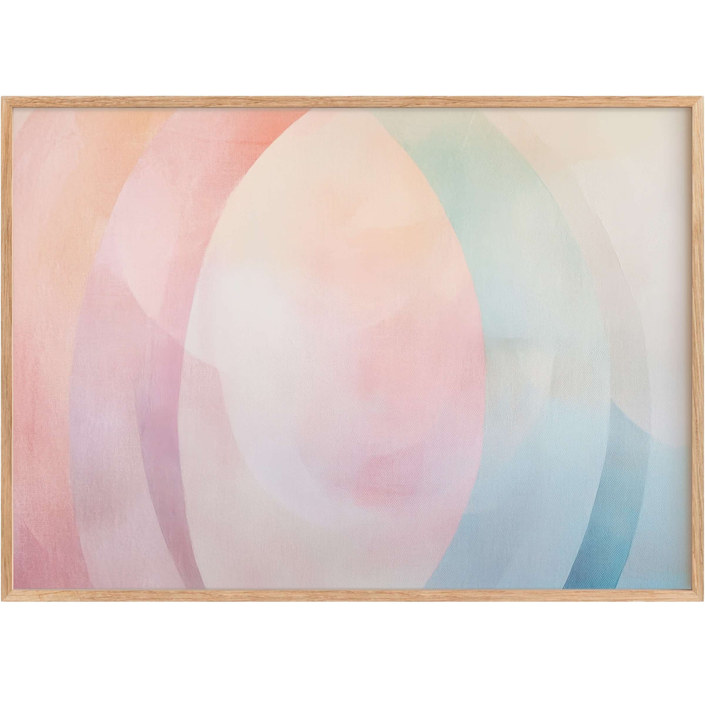 Soft pastel hues of blush pink, lavender, and sky blue create a calming, ethereal boho printable wall art