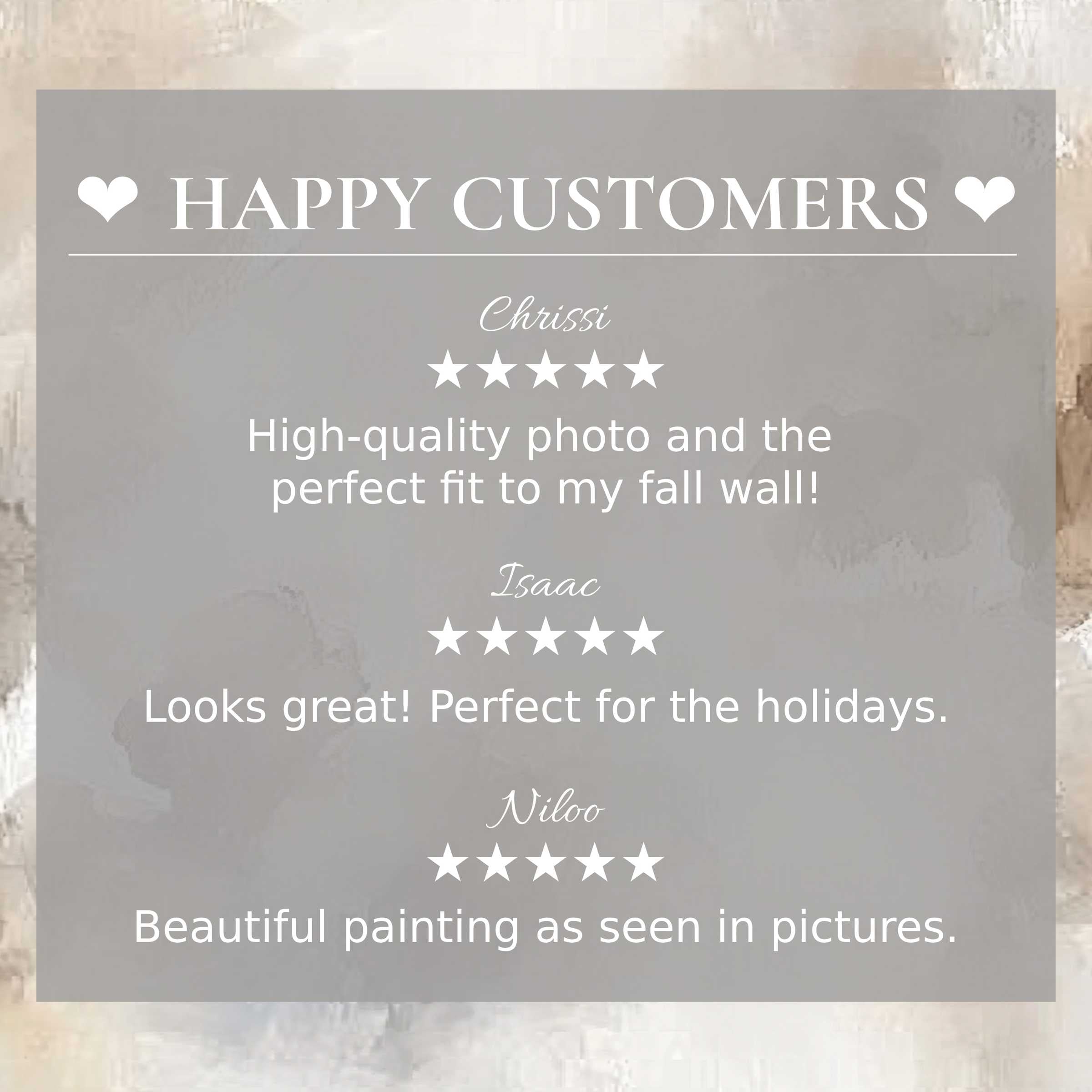 Neutral art for Frame TV with abstract beige tones, showcasing happy customer reviews that build trust and elegance