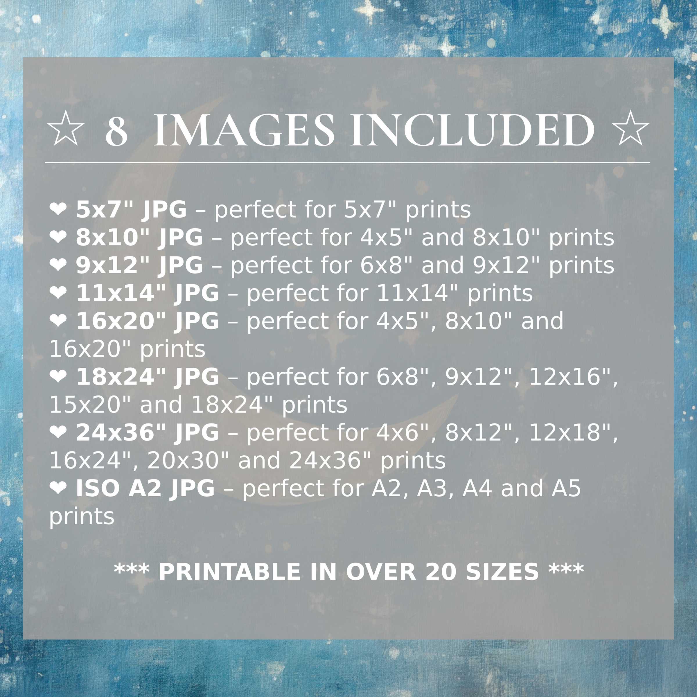 Nursery digital print with radiant soft blues and warm neutrals, offering 8 high-quality sizes to elevate modern interiors with elegant versatility