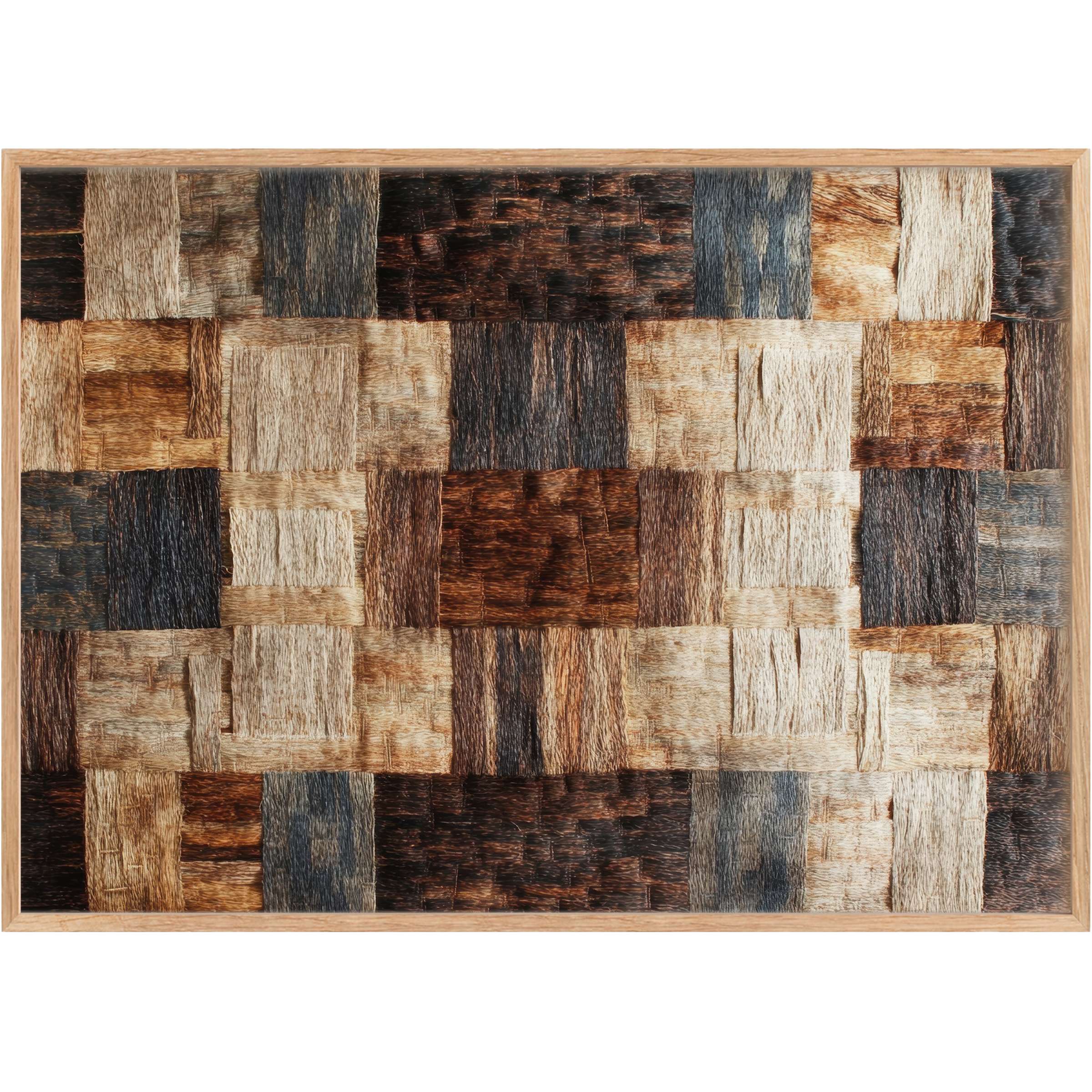 Earth-toned boho printable wall art with woven textures in warm browns and creams, creating a grounding, cozy atmosphere