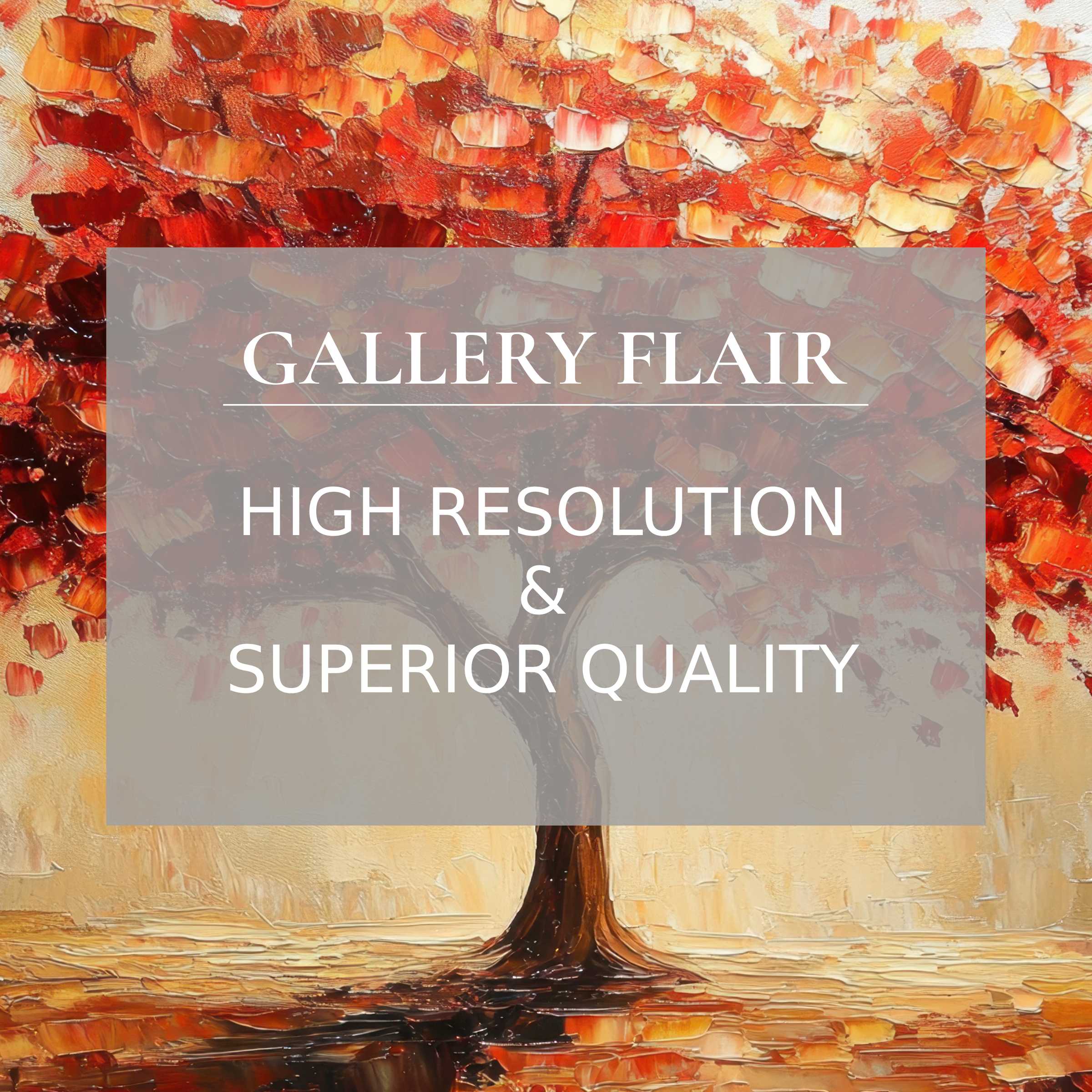 Fall printable art featuring a radiant, richly textured autumn tree, elevating modern interiors with premium detail