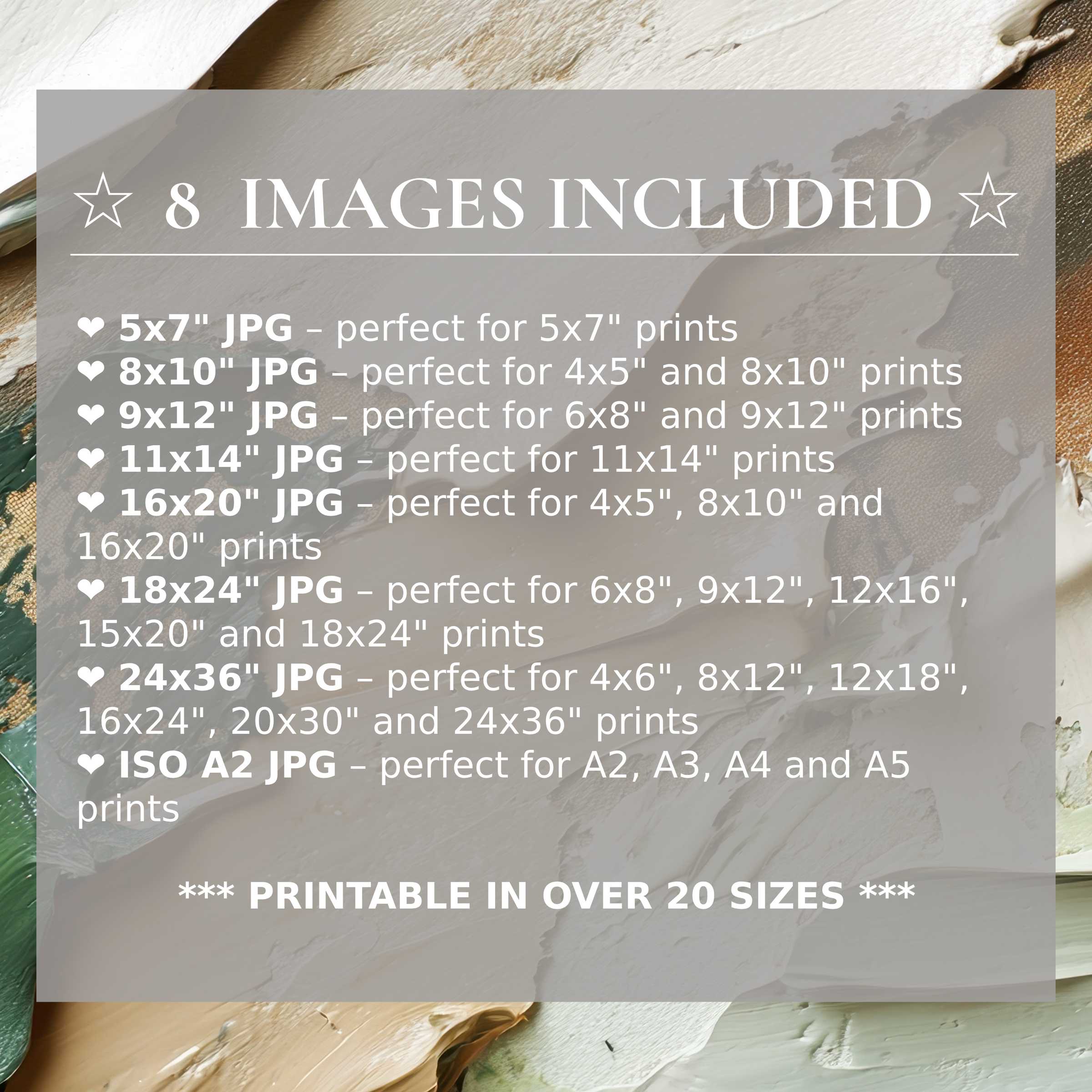 Radiant and calming abstract digital print in earthy tones, elevating modern interiors with style and 8 high-quality sizes included