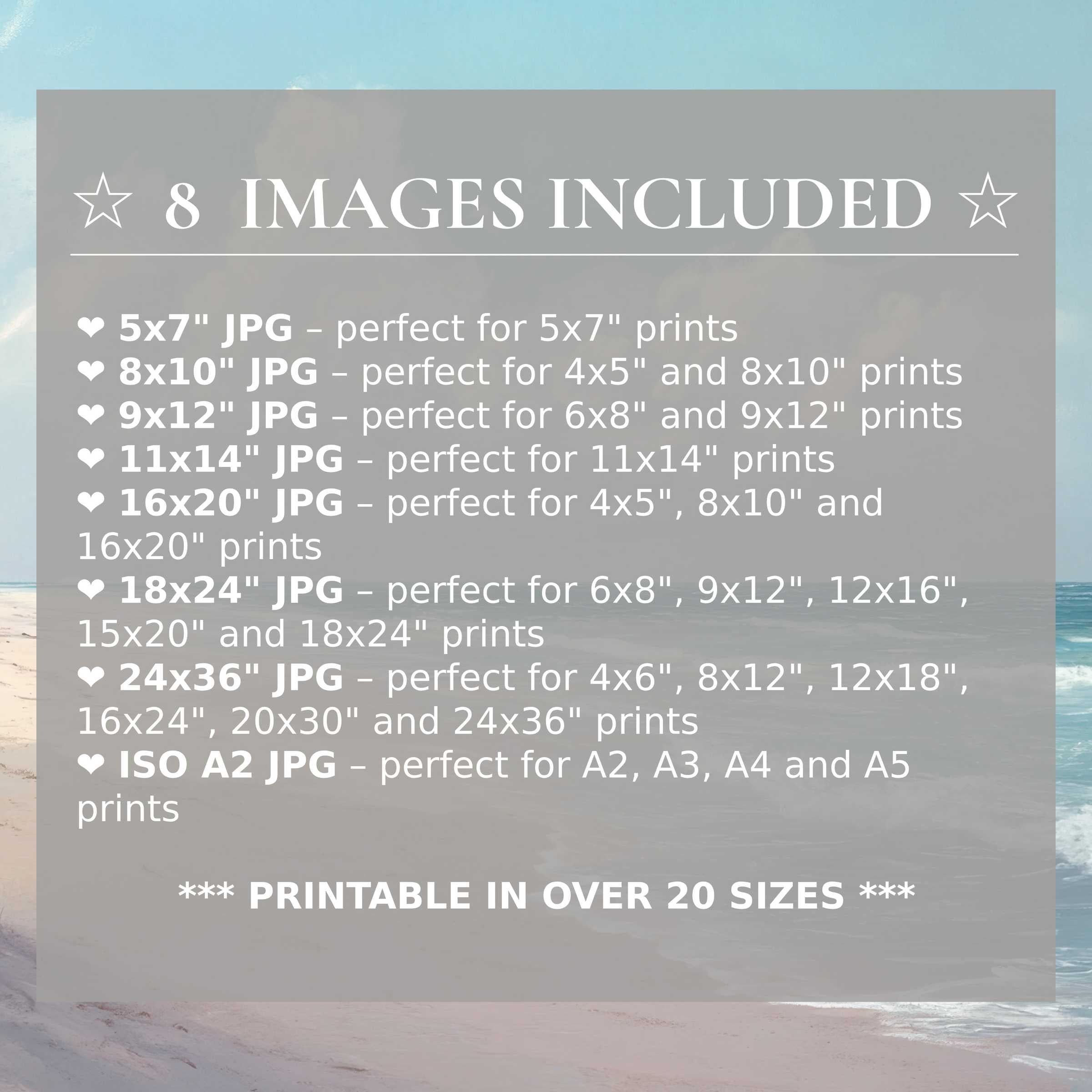 Radiant landscape digital print in serene blues and soft neutrals, elevating modern interiors with style Includes 8 high-quality sizes