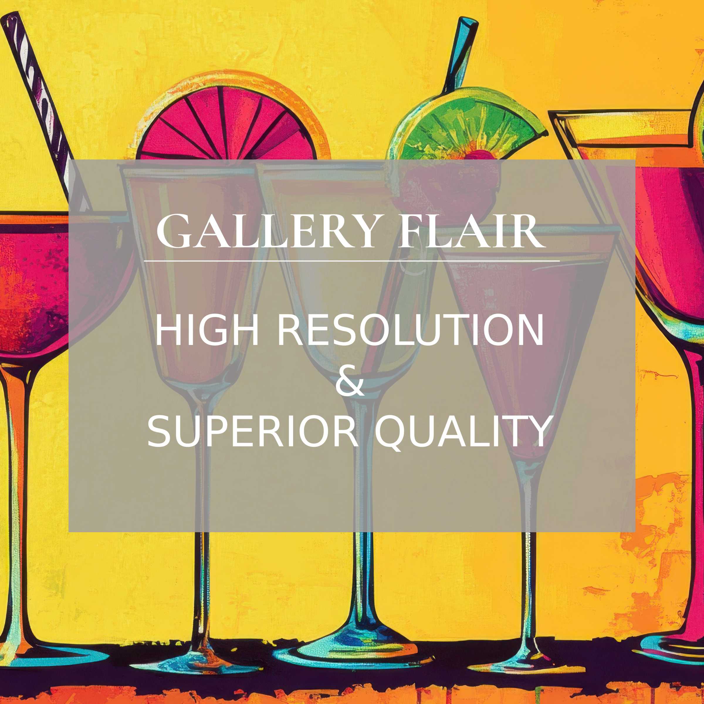 Vibrant pop art printable art capturing bold cocktails with radiant hues and refined detailing, enhancing chic modern interiors