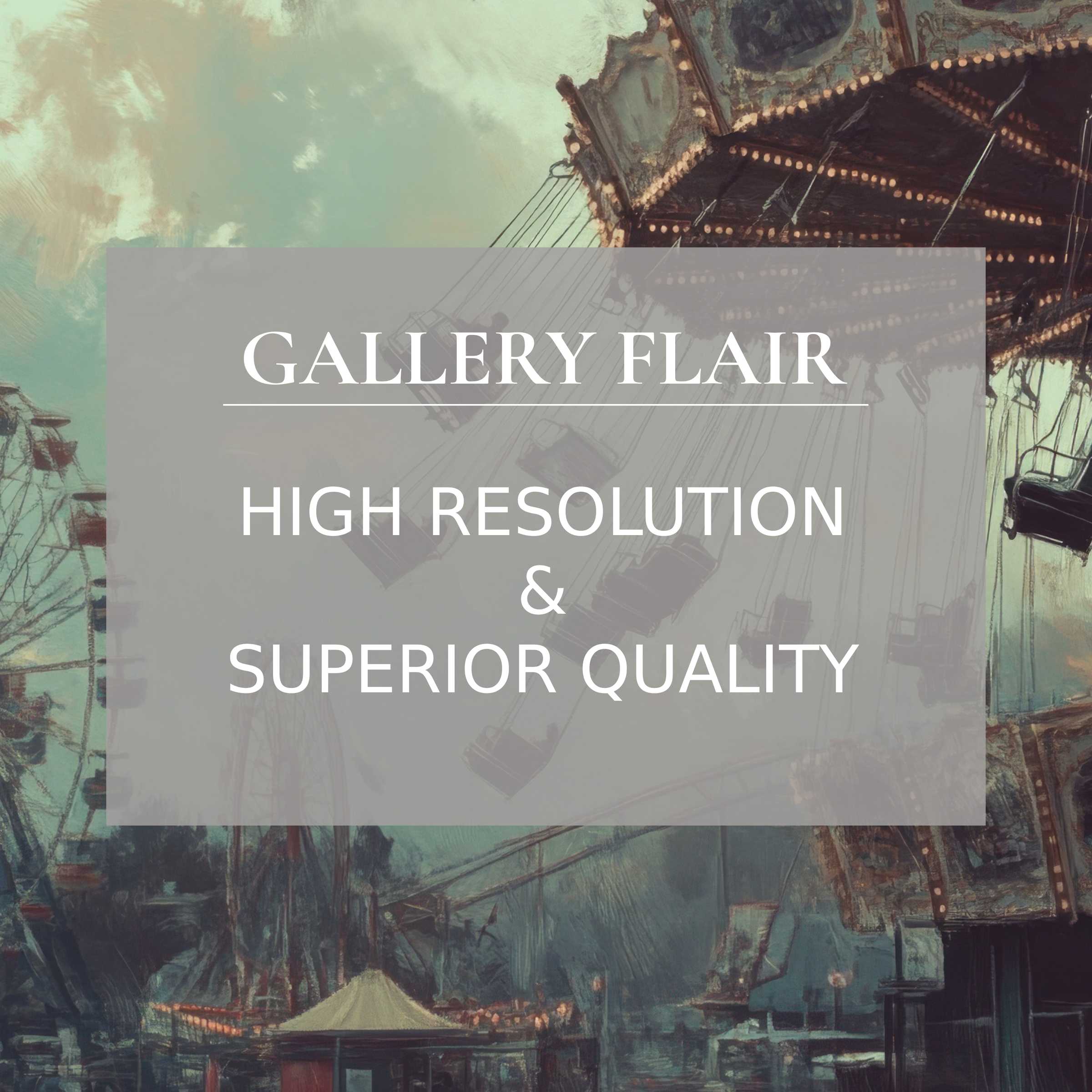 Ethereal Halloween printable art capturing a hauntingly moody carnival scene with exquisite detail, perfect for stylish modern interiors