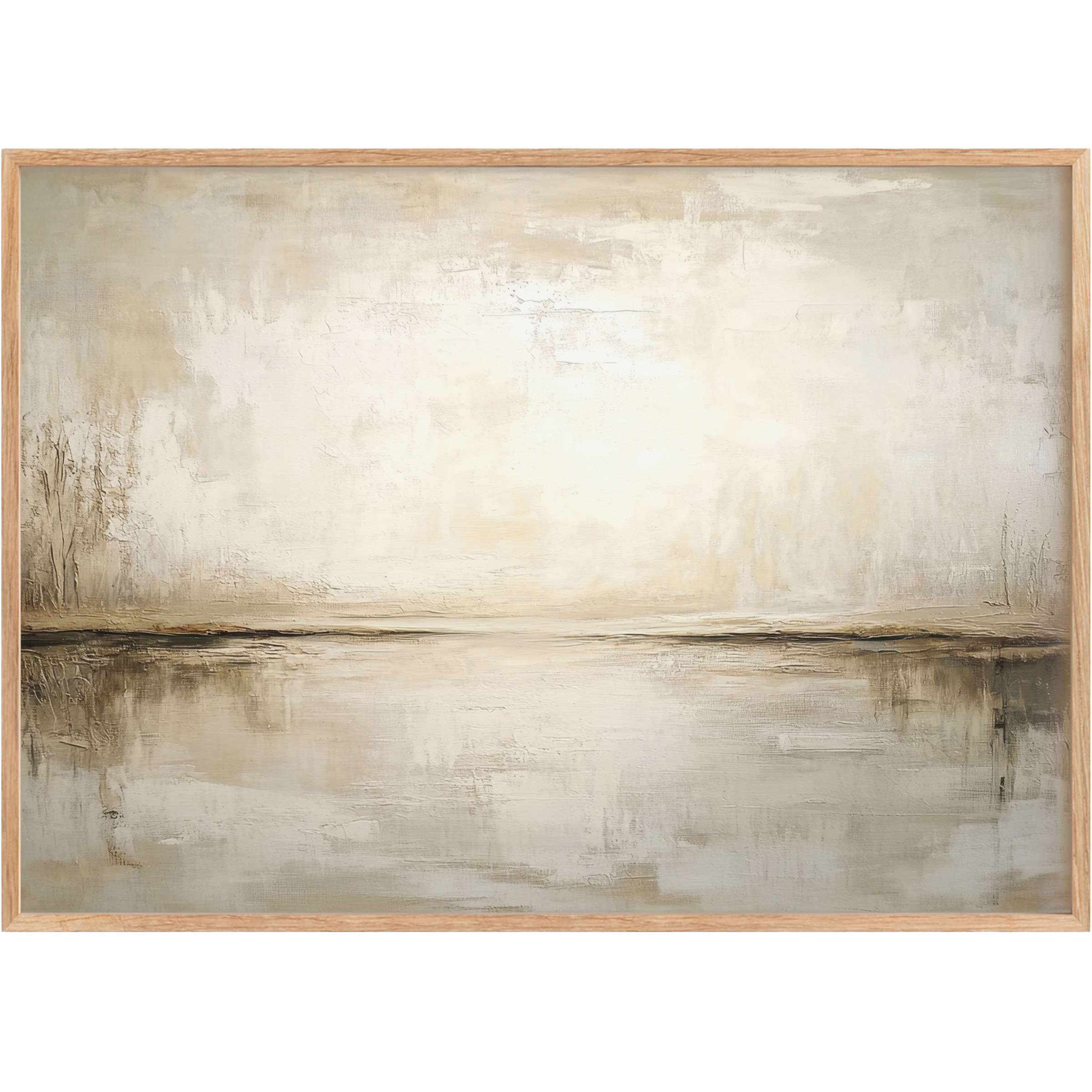 Vintage printable wall art exuding serene elegance with soft taupe and ivory hues, creating a calming, refined ambiance