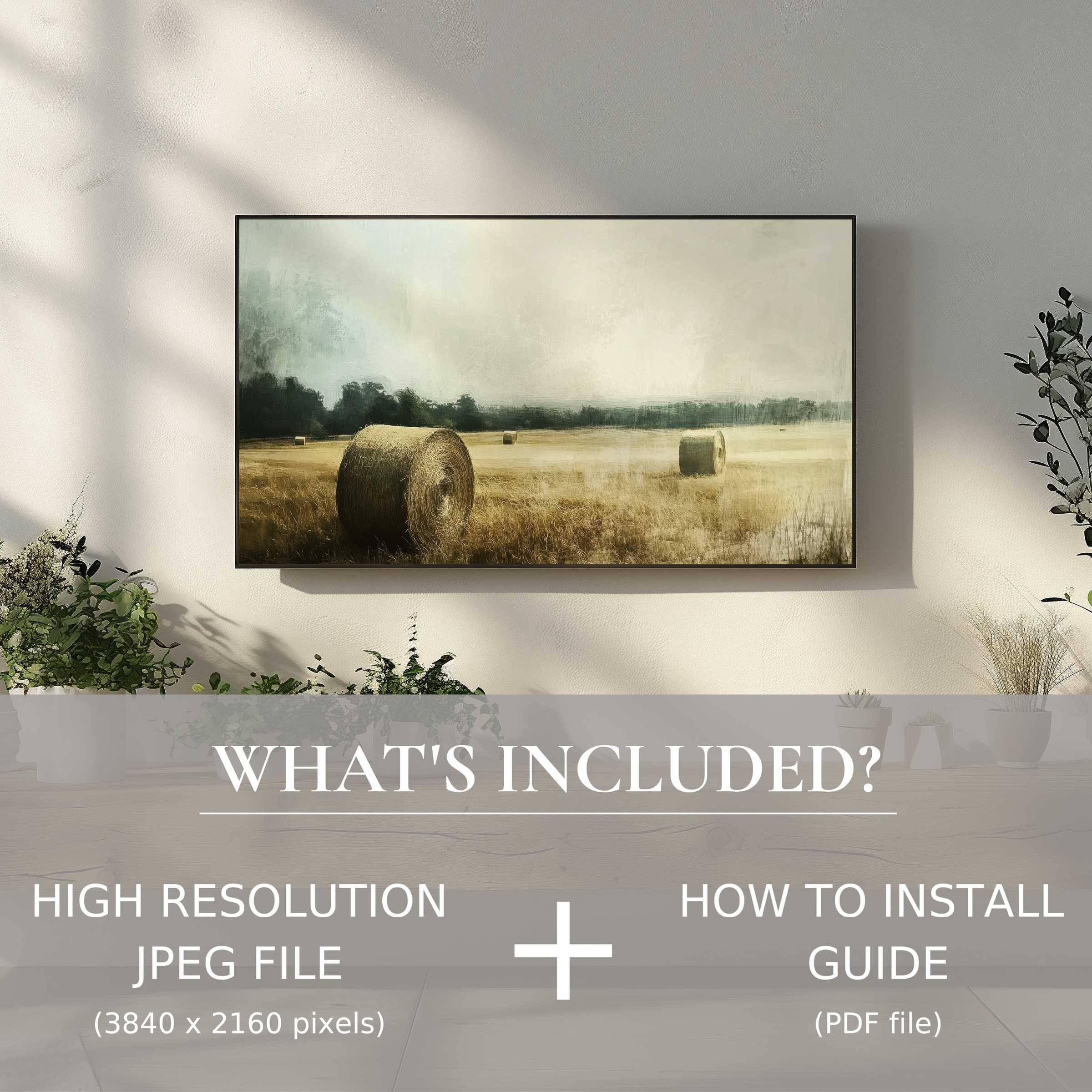 Elegant landscape digital TV art download enhances modern living spaces with easy digital use and high-resolution charm