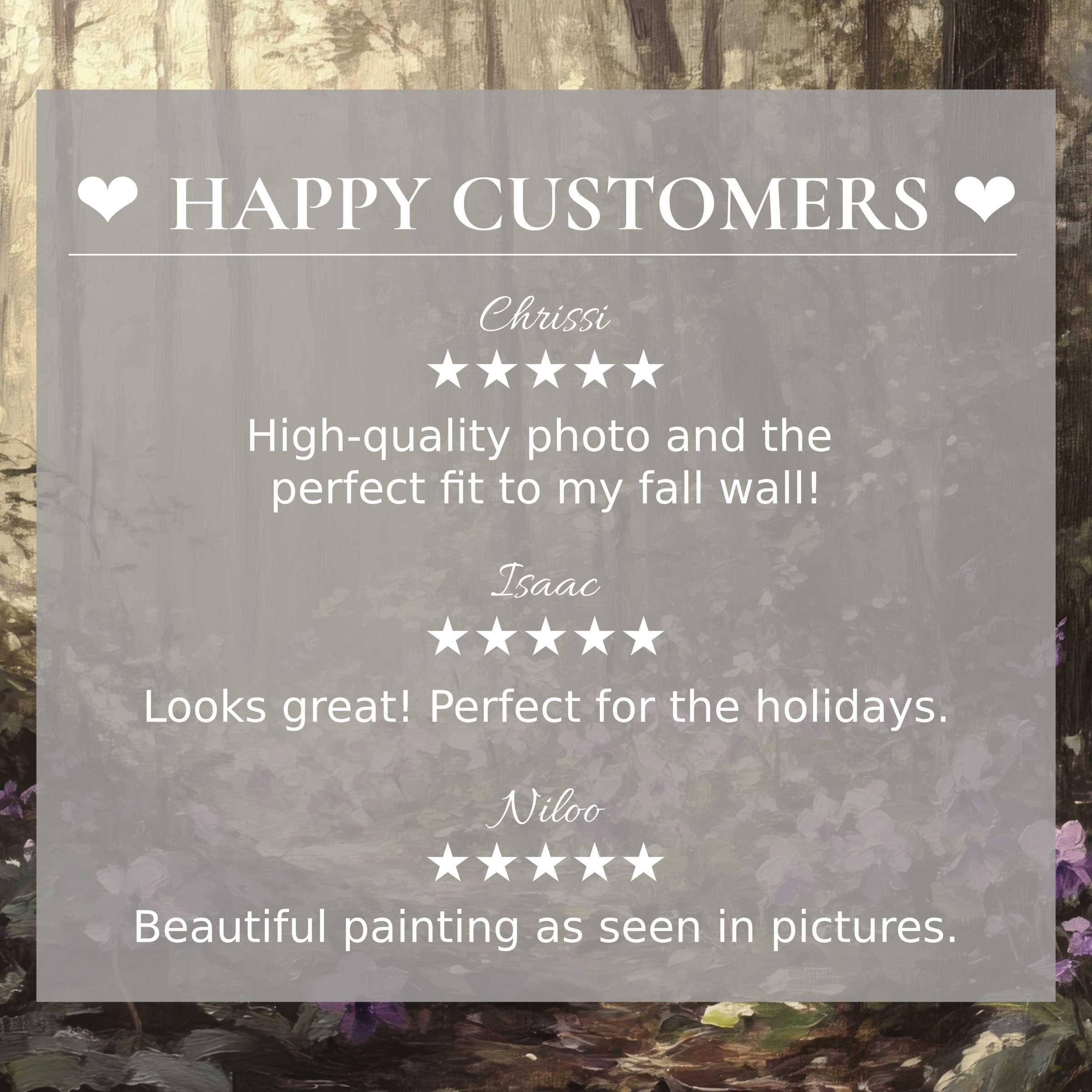 Botanical art for Frame TV with abstract, muted floral background, showcasing elegant style and happy customer reviews