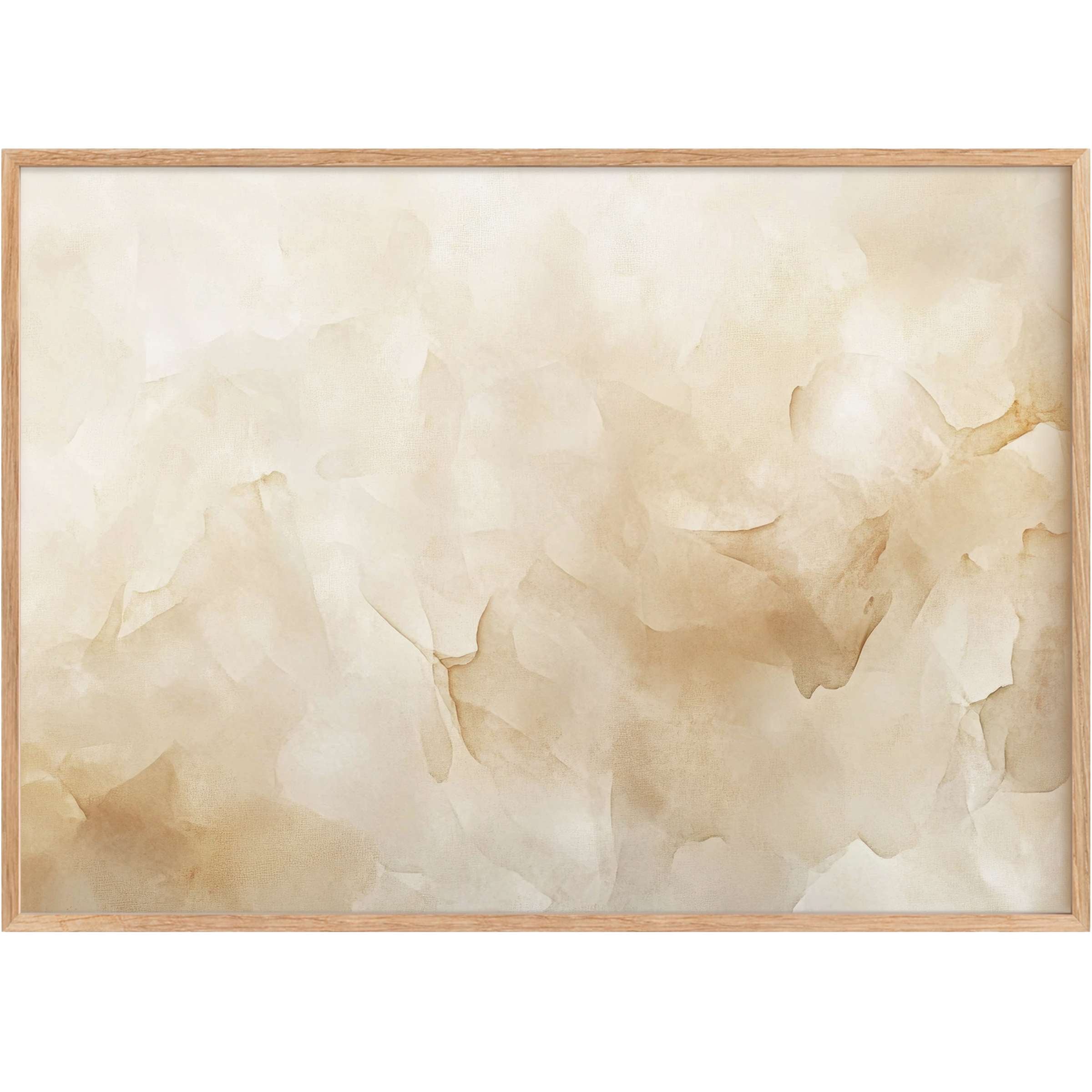 Serene abstract printable wall art in soft beige and cream tones, creating a calming, airy atmosphere that enhances refined interiors