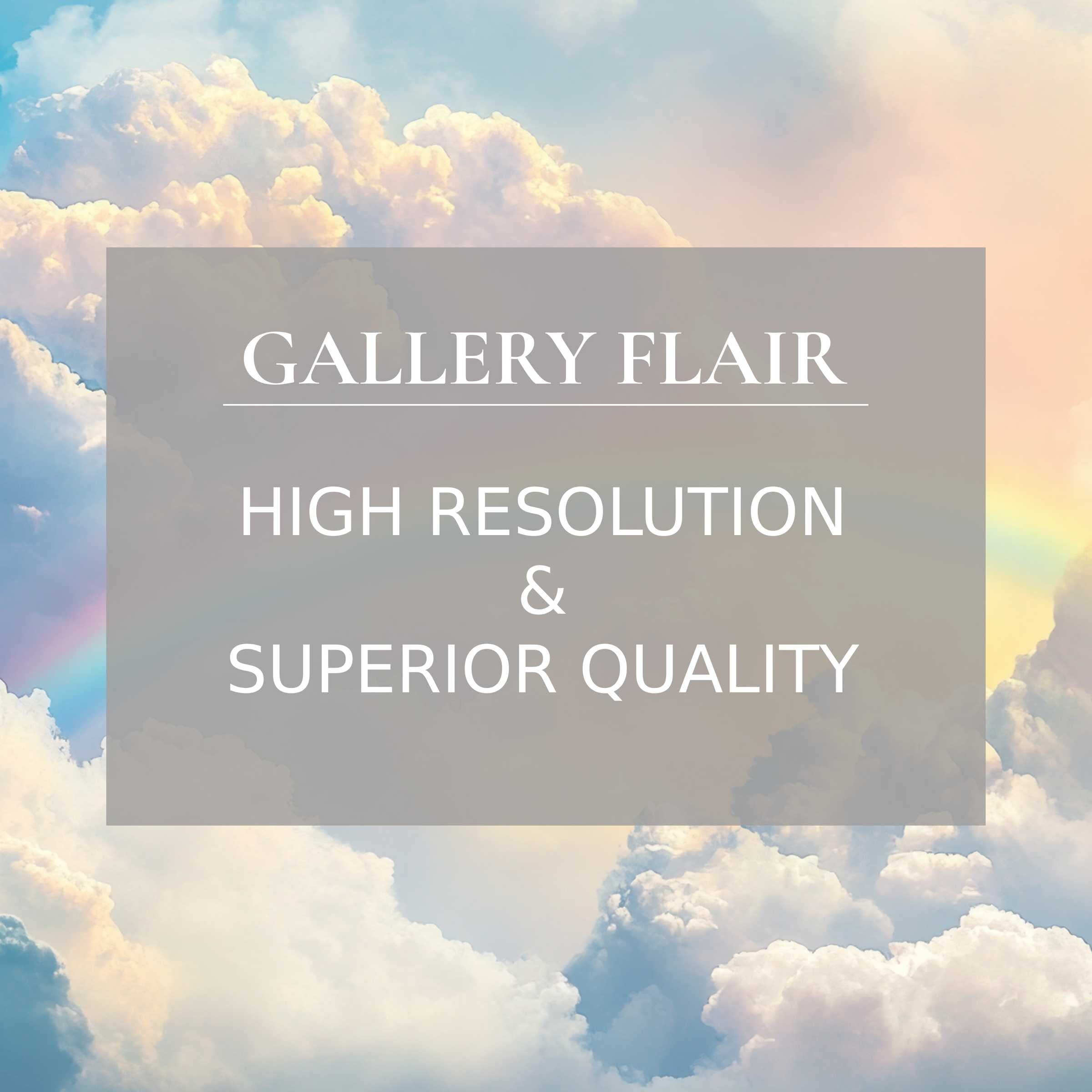 Ethereal nursery printable art featuring radiant clouds and soft rainbows, crafted in high resolution to enrich modern interiors