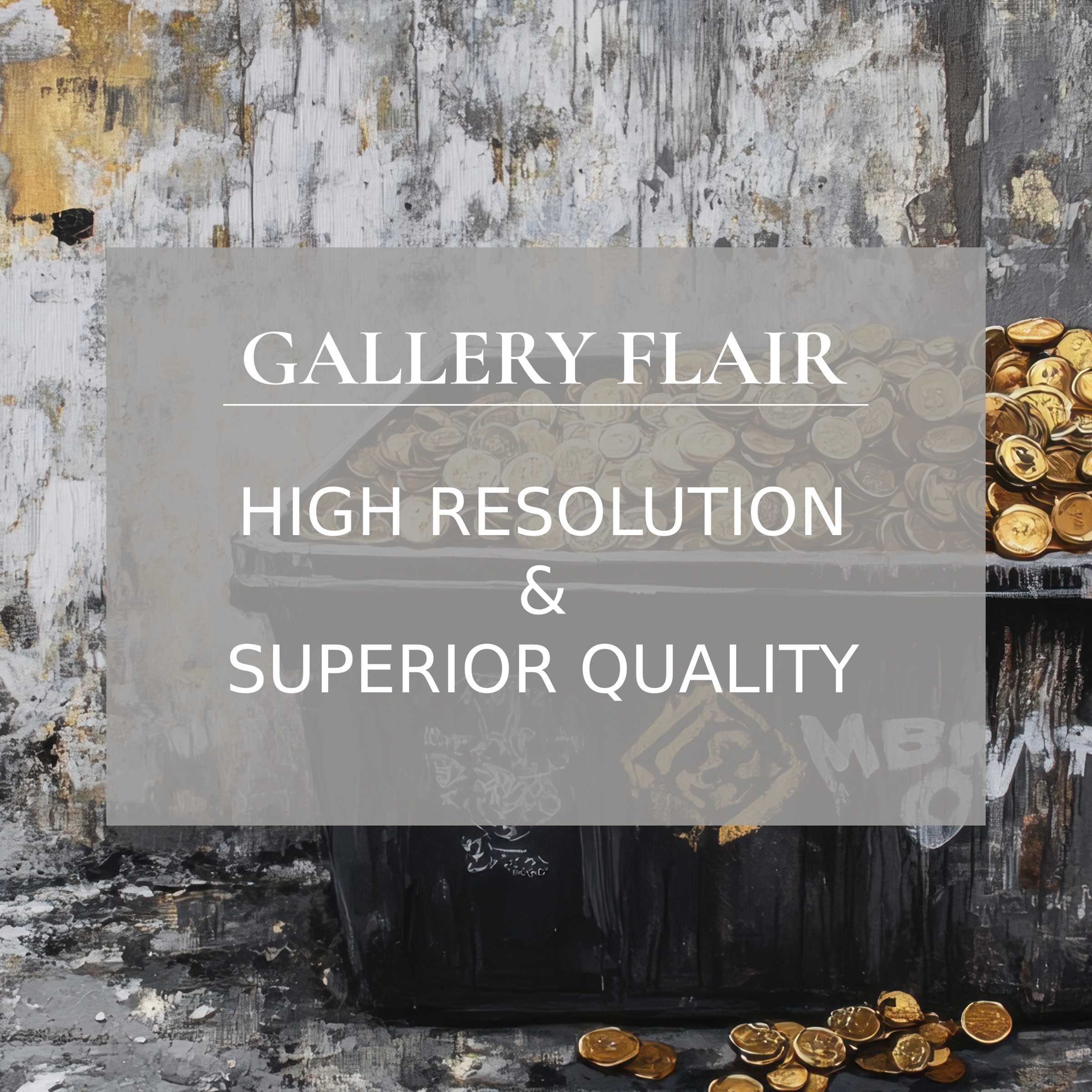 Elegant high-resolution street art Frame TV picture featuring textured gold and gray tones with sharp visual clarity
