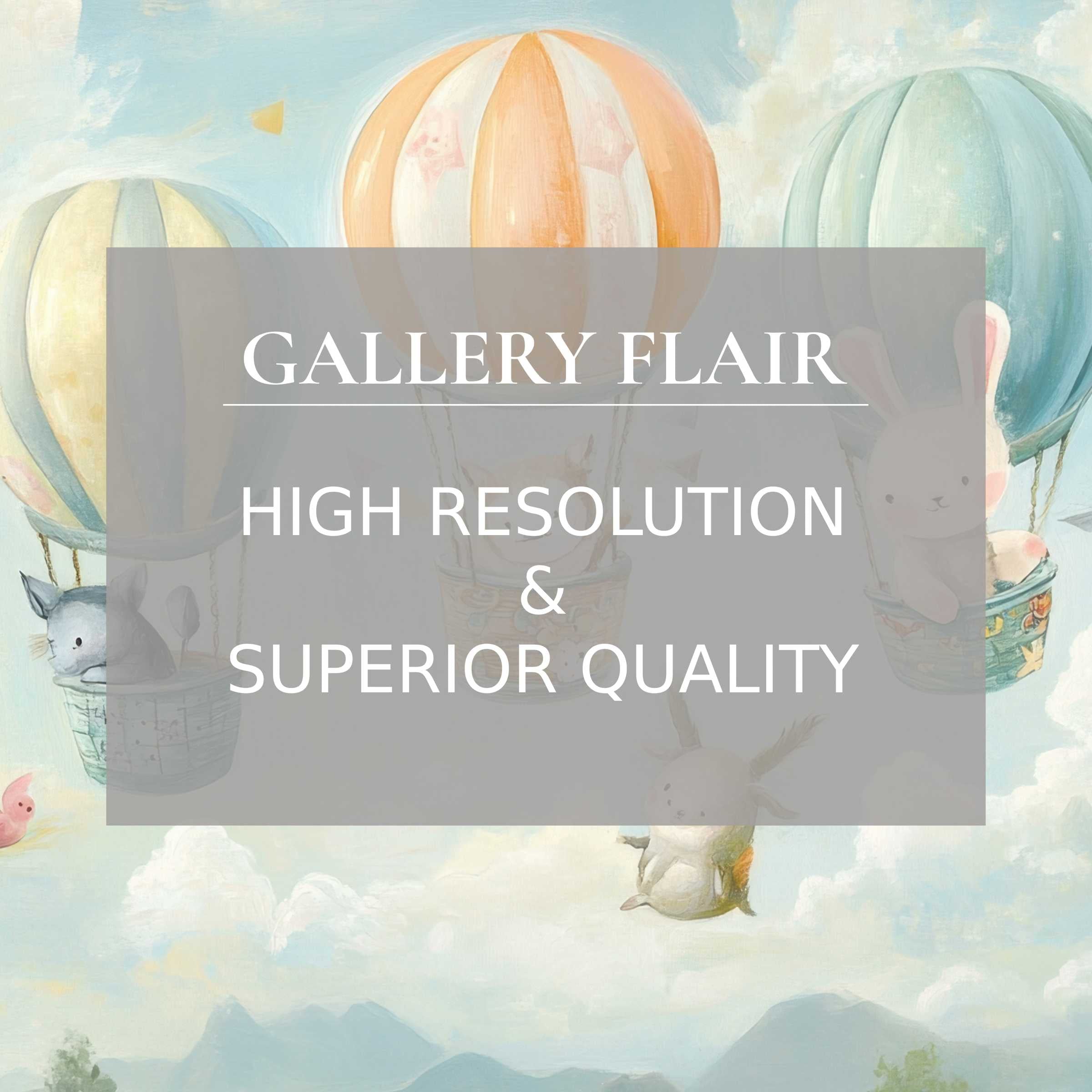 Elegant nursery Frame TV picture with soft pastel hues, high resolution, and refined, whimsical illustration quality