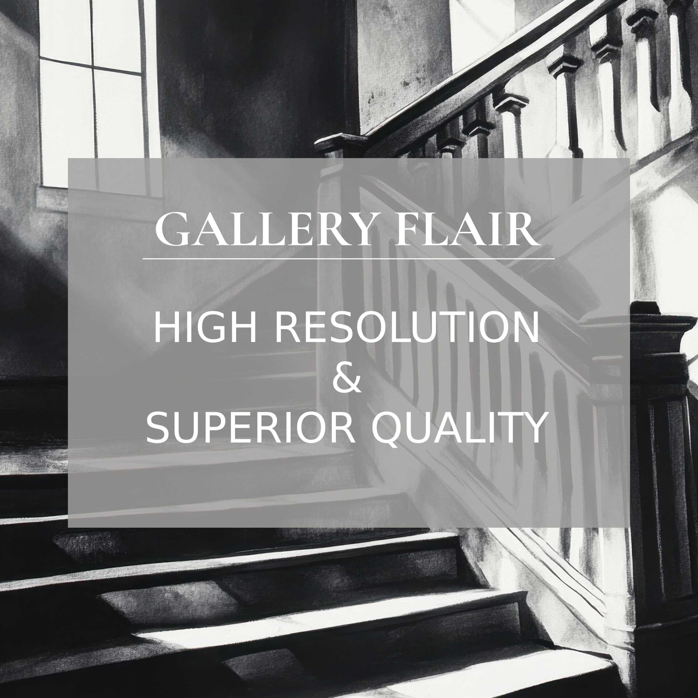 Elegant black and white Frame TV picture showcasing high resolution and refined visual clarity in modern home decor