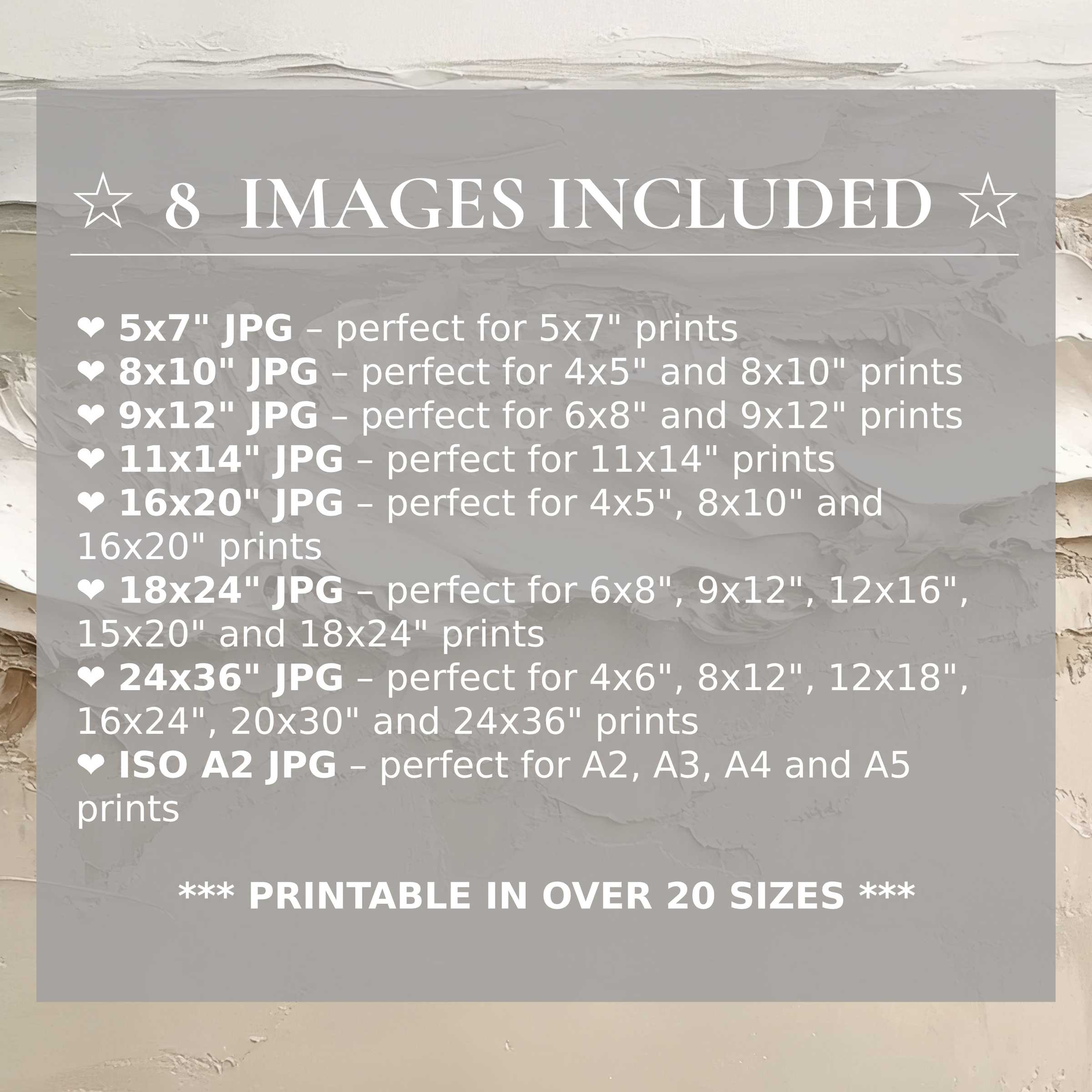Coastal digital print radiates calming beige and soft blue tones, elevating modern interiors with 8 high-quality sizes included